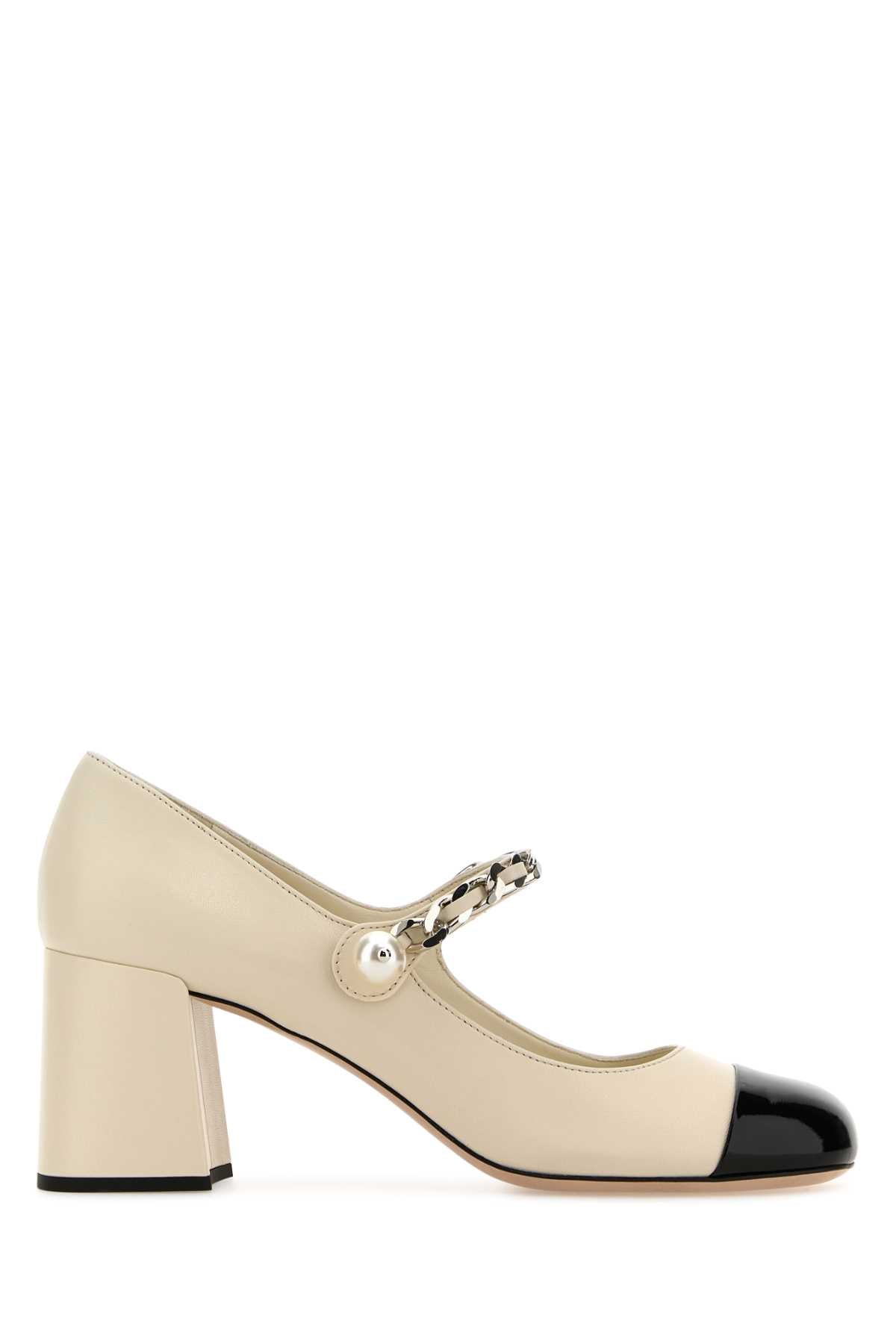 MIU MIU Elegant Leather Pumps with 6.5 cm Heel Height