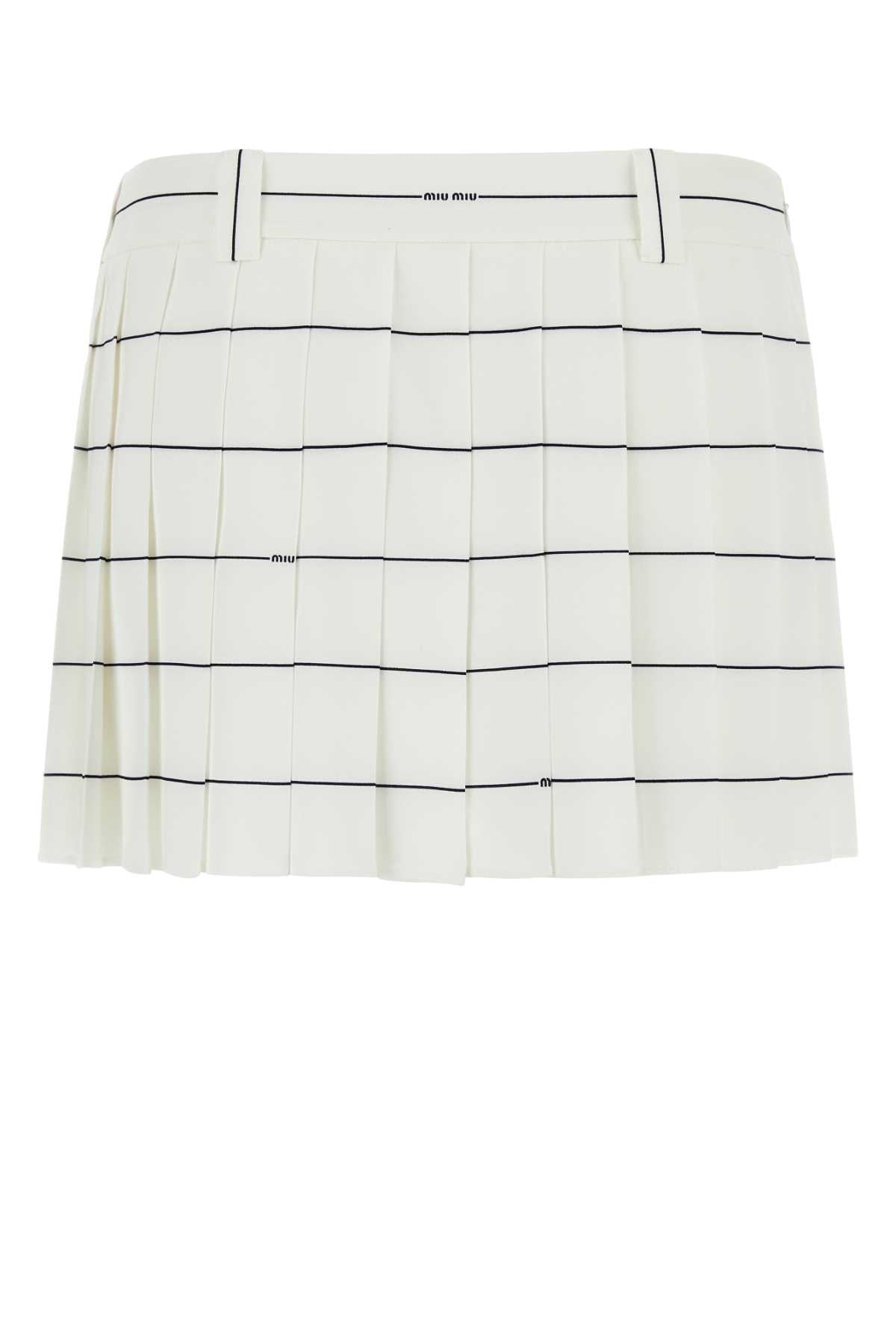 MIU MIU Chic Printed Mini Skirt for Women - Seasonal Style