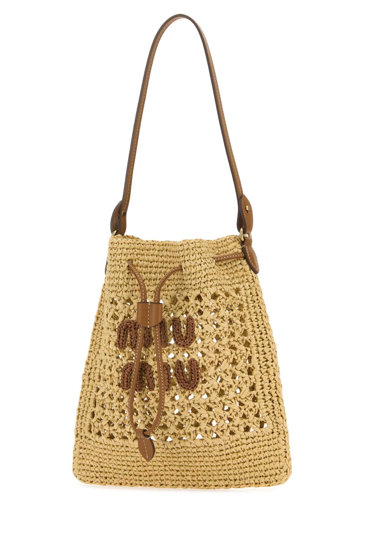 MIU MIU Raffia Mini Shoulder Handbag