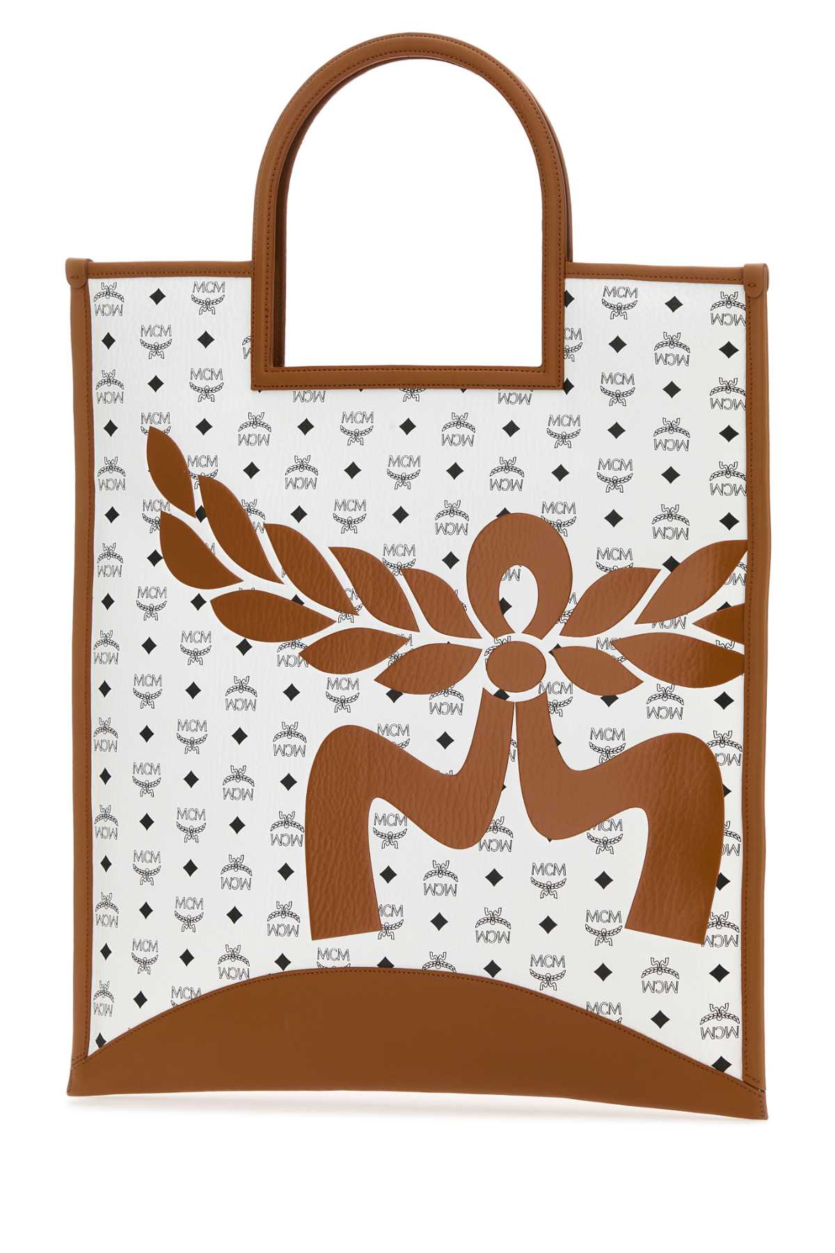 MCM Printed Canvas XL Aren Shopping Handbag