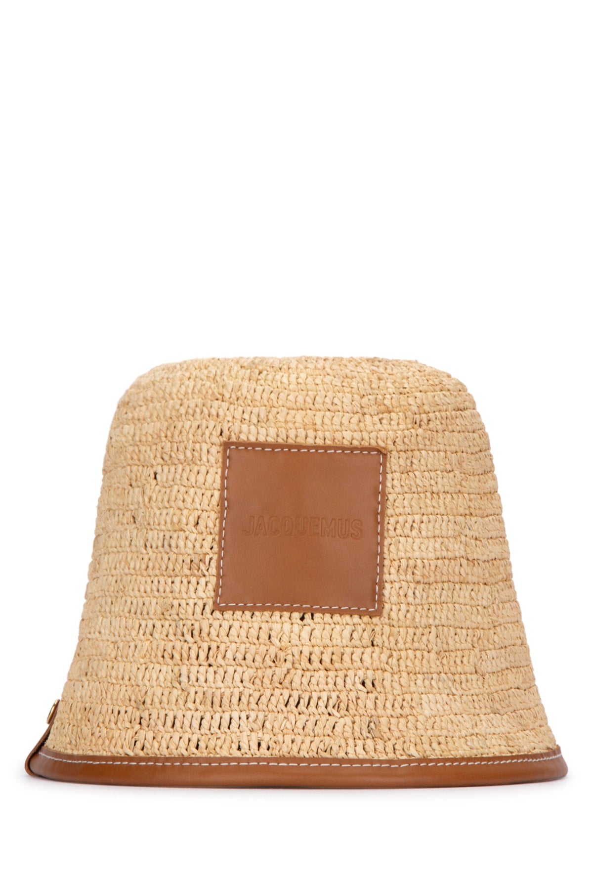 JACQUEMUS Light Brown Raffia Bucket Hat