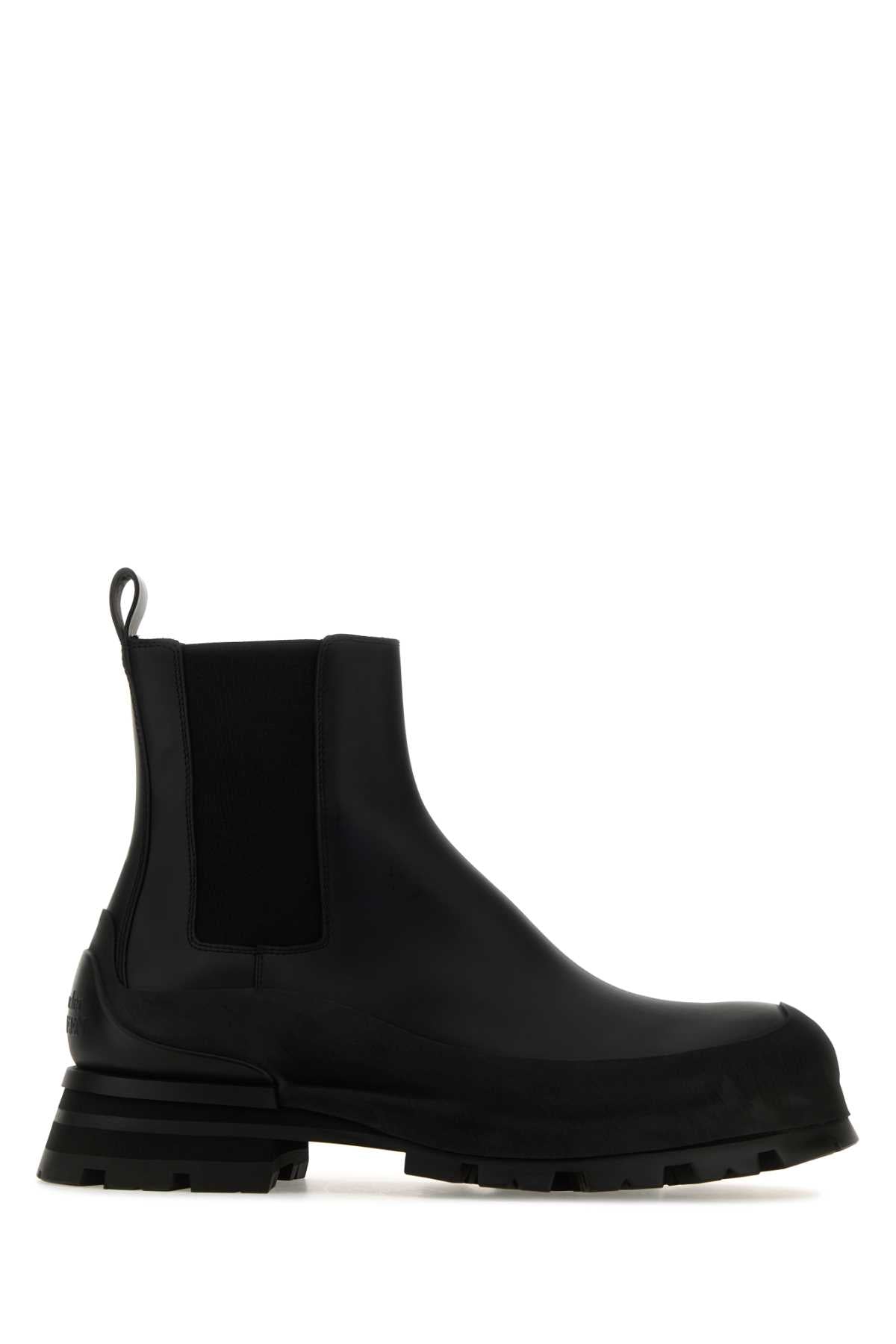 ALEXANDER MCQUEEN Classic Leather Chelsea Wander Ankle Boots for Men