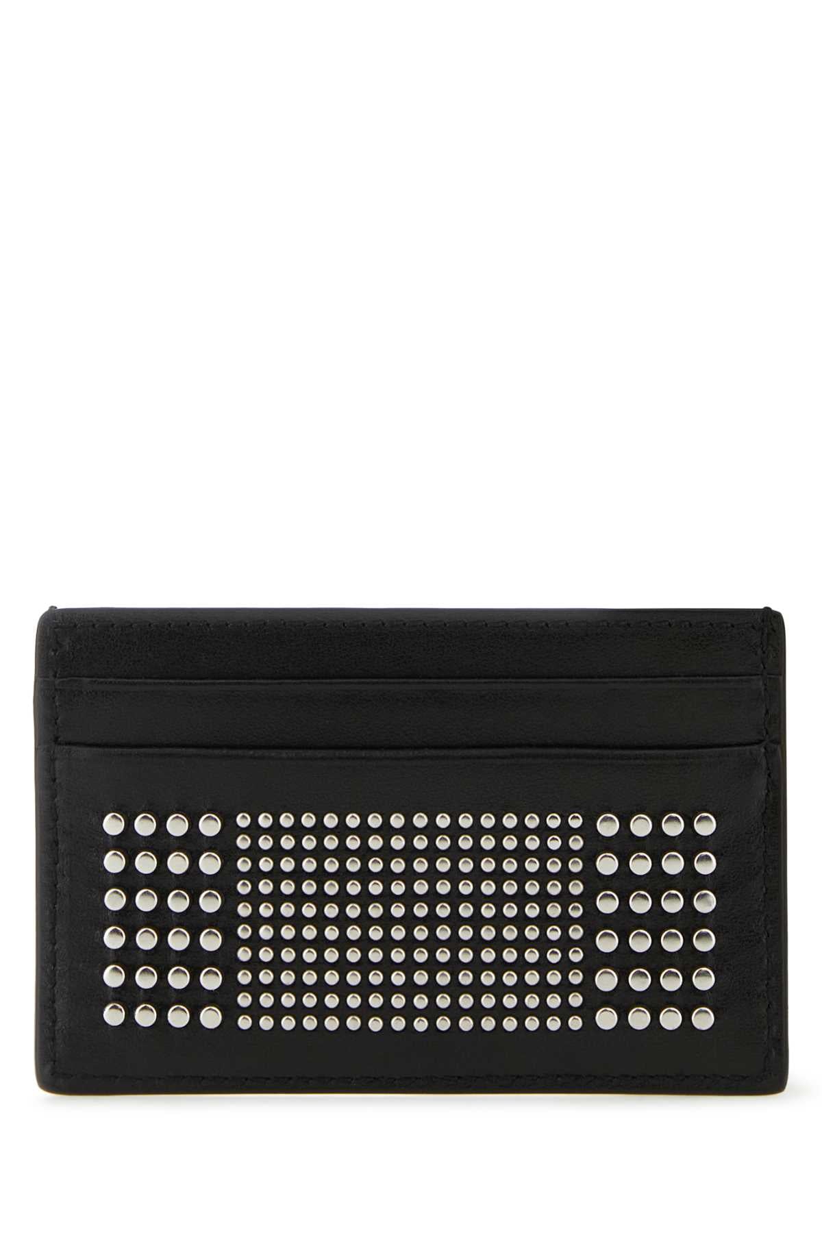 ALEXANDER MCQUEEN Leather Card Holder - Mini Size 11 cm x 7 cm