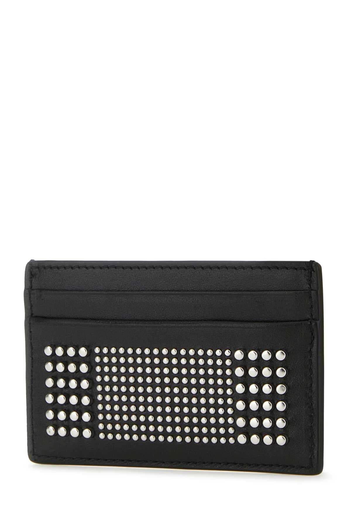 ALEXANDER MCQUEEN Leather Card Holder - Mini Size 11 cm x 7 cm