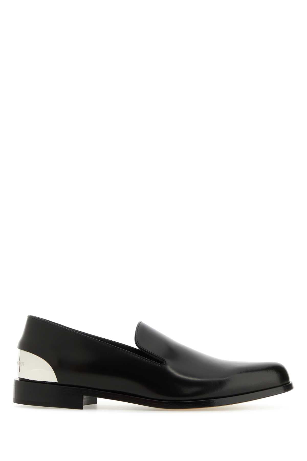 ALEXANDER MCQUEEN Black Leather Loafers for Men