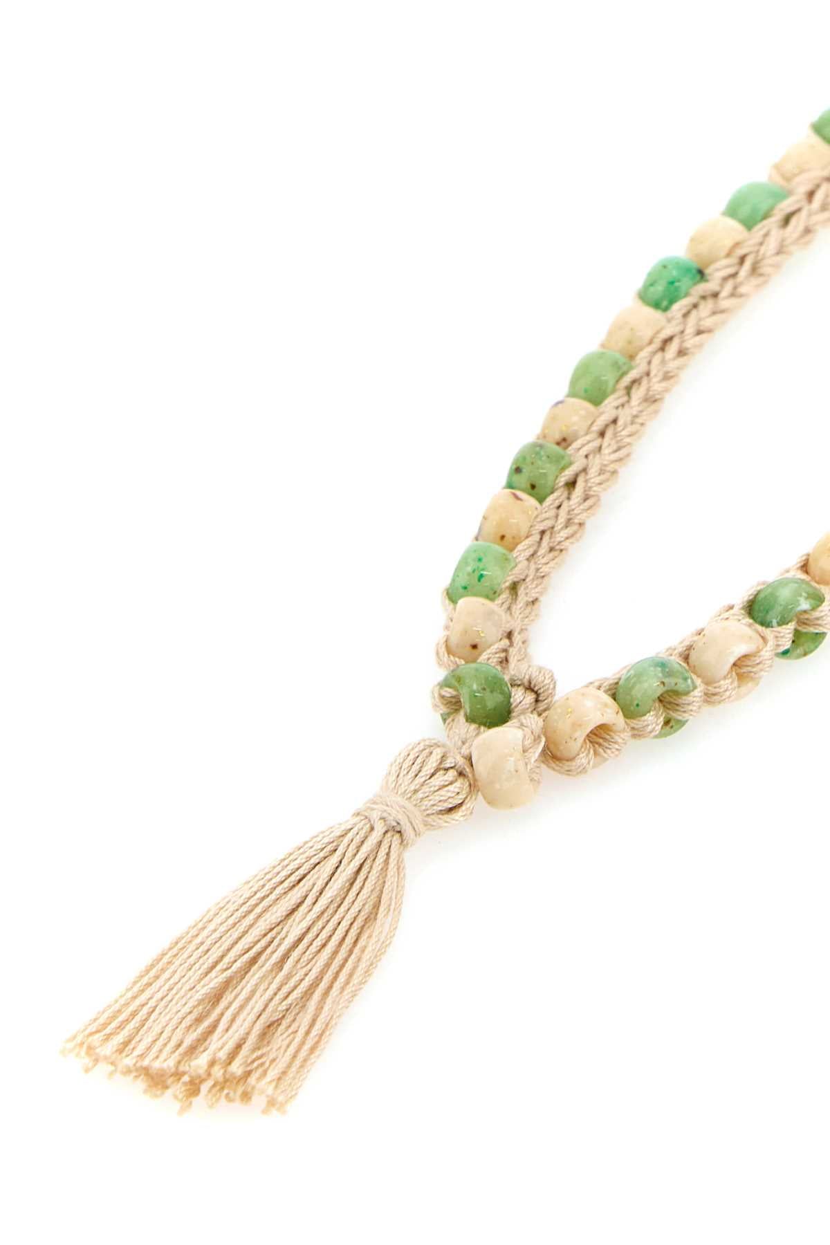 ALANUI Embellished Crochet Necklace