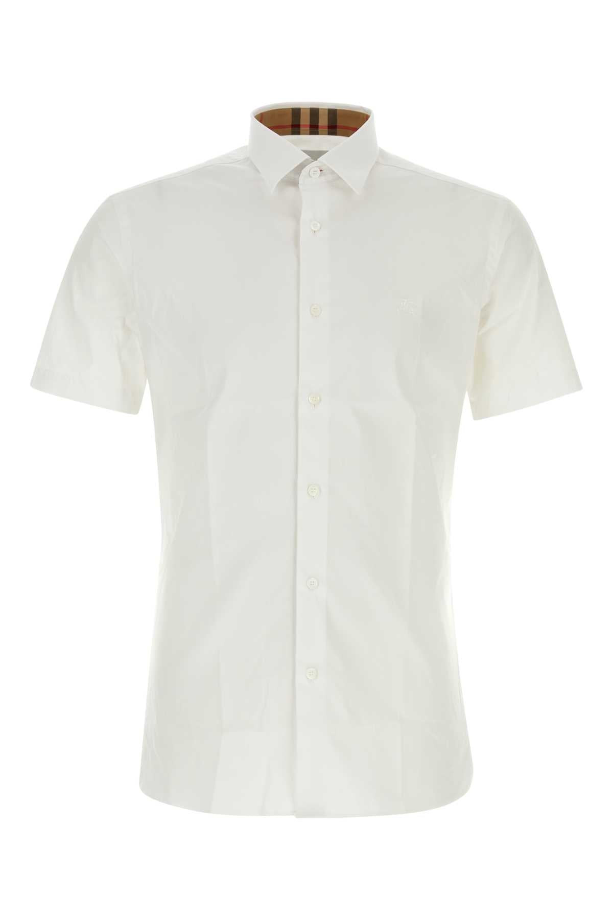 BURBERRY Men's Stretch Poplin Shirt - Classic Fit