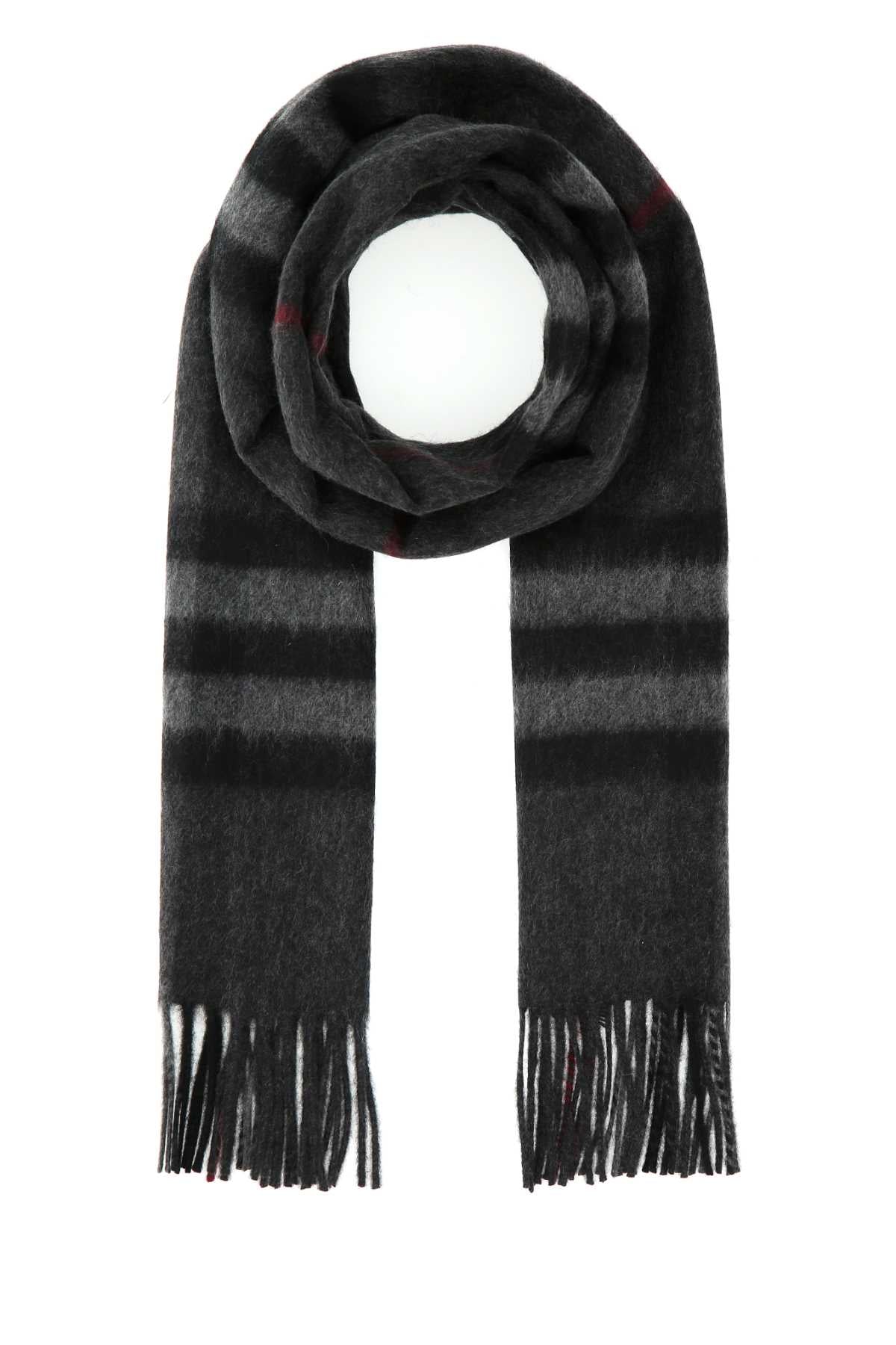 BURBERRY Embroidered Cashmere Scarf - 168 cm x 30 cm