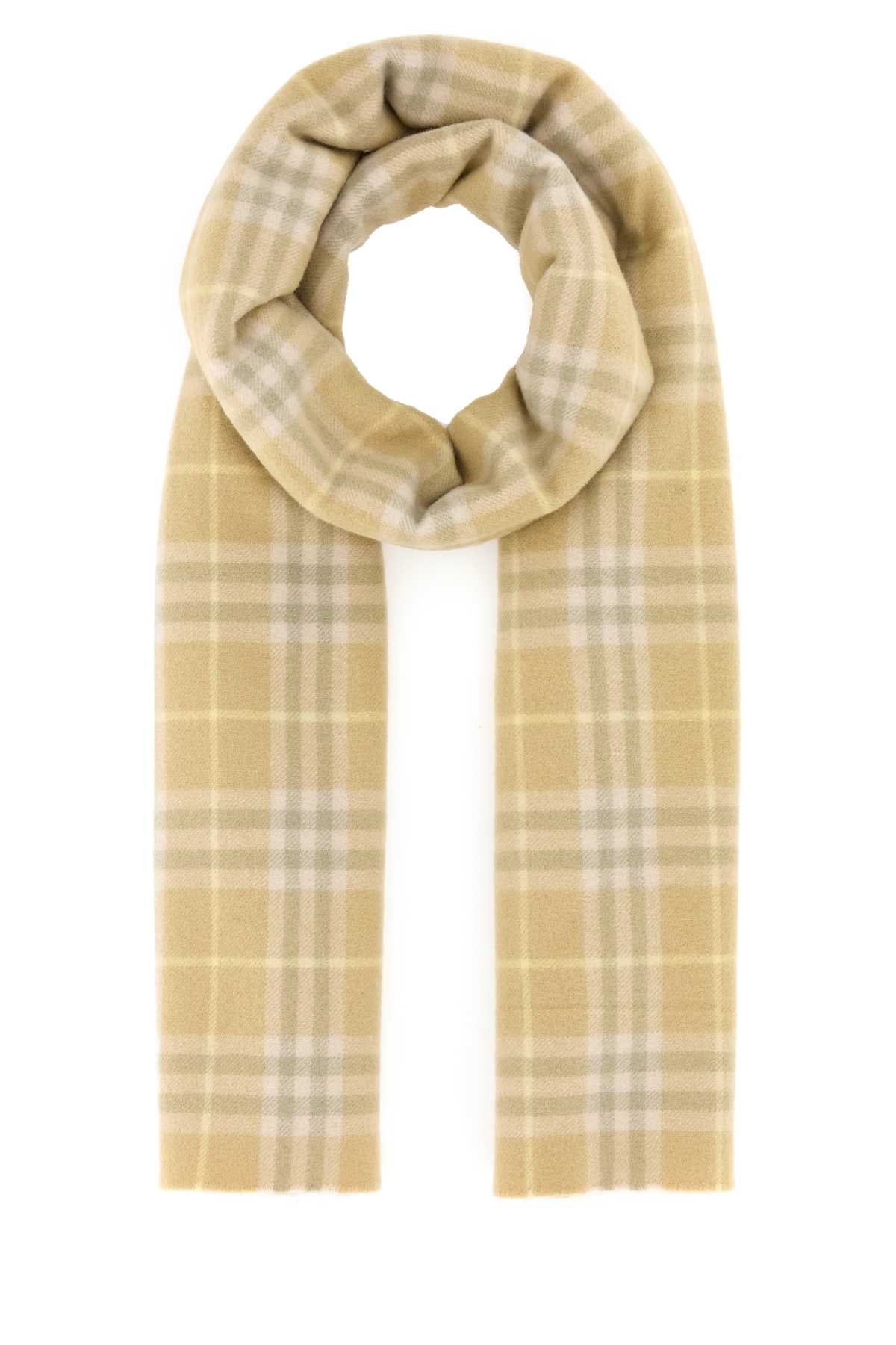 BURBERRY Embroidered Cashmere Scarf 155 cm x 30 cm