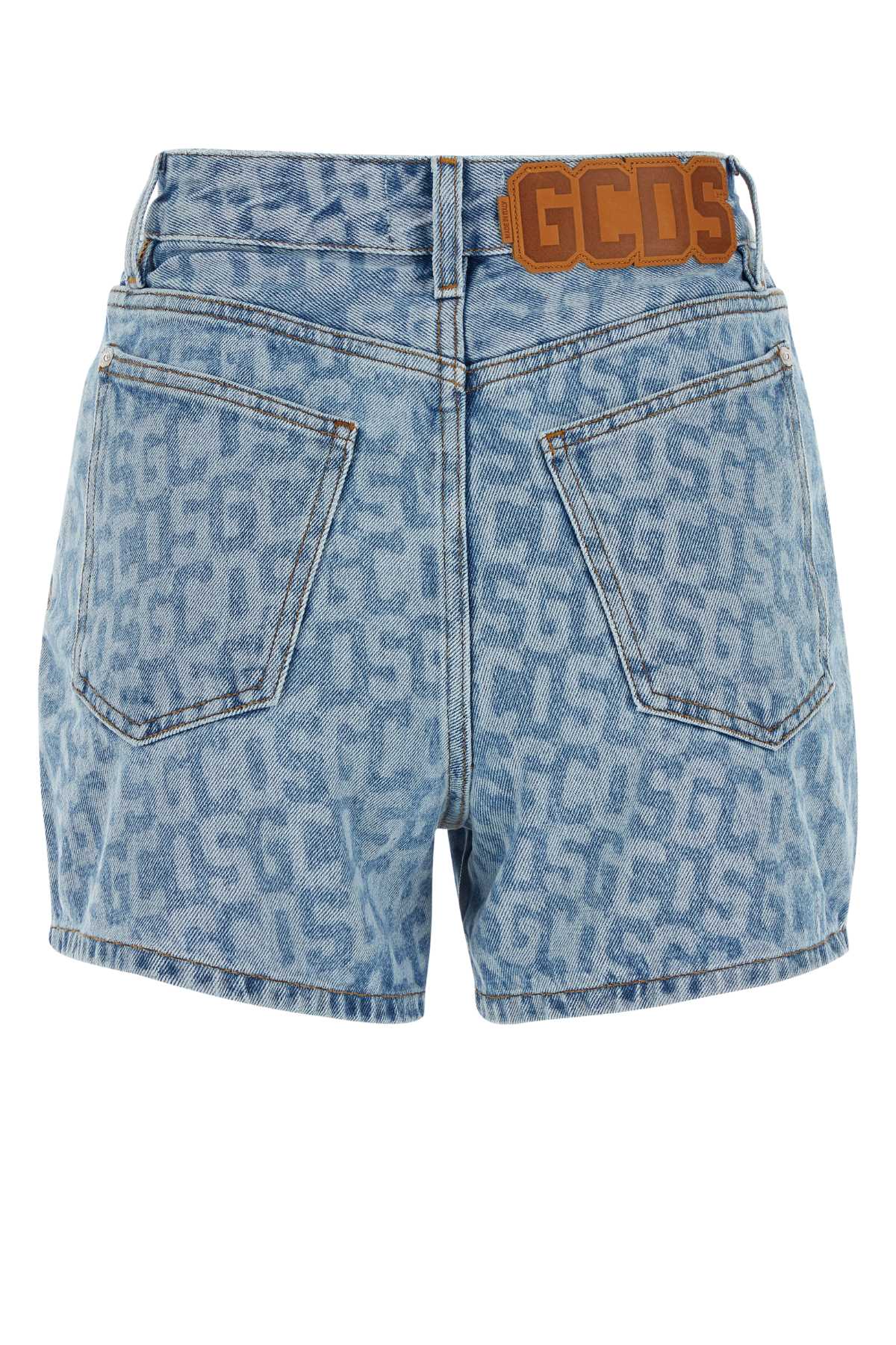 GCDS Printed Denim Mini Shorts for Women