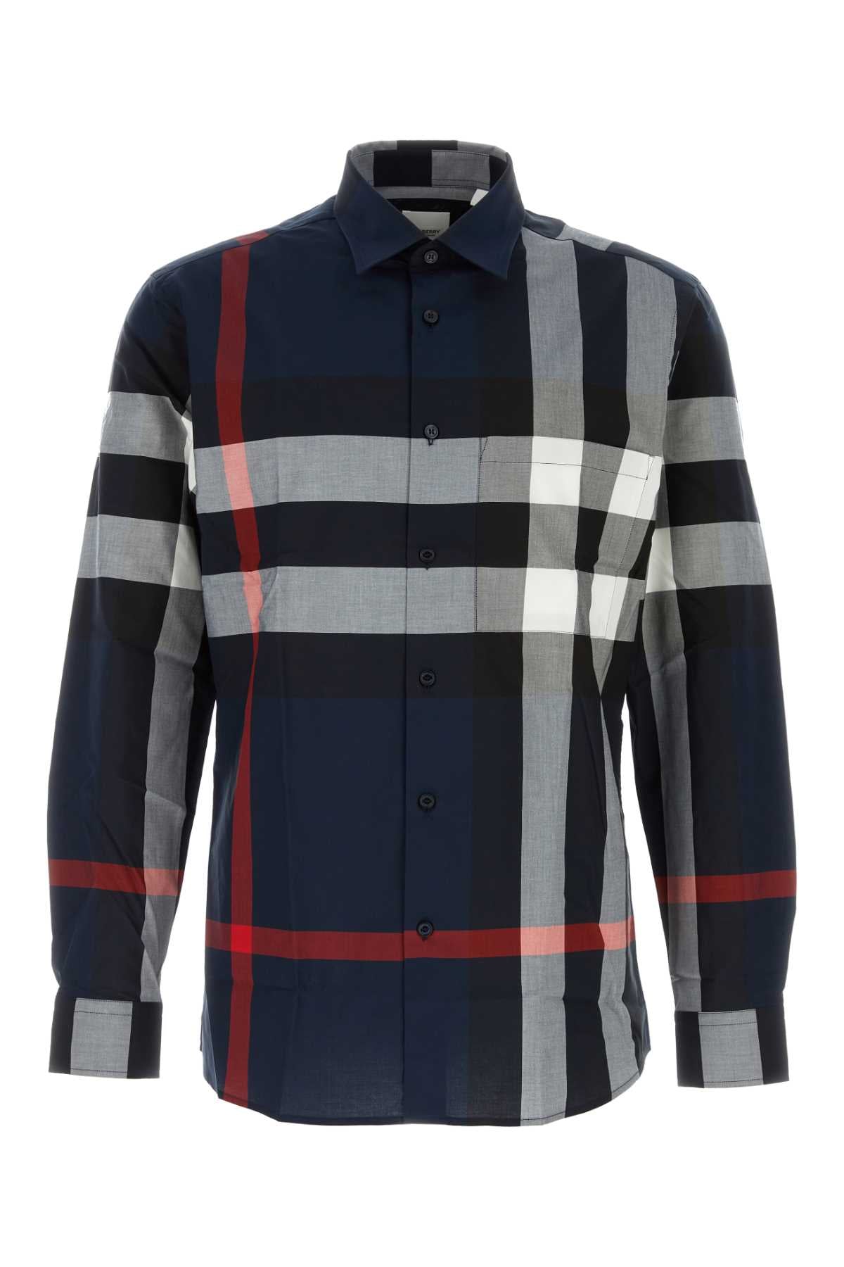 BURBERRY Embroidered Poplin Shirt for Men
