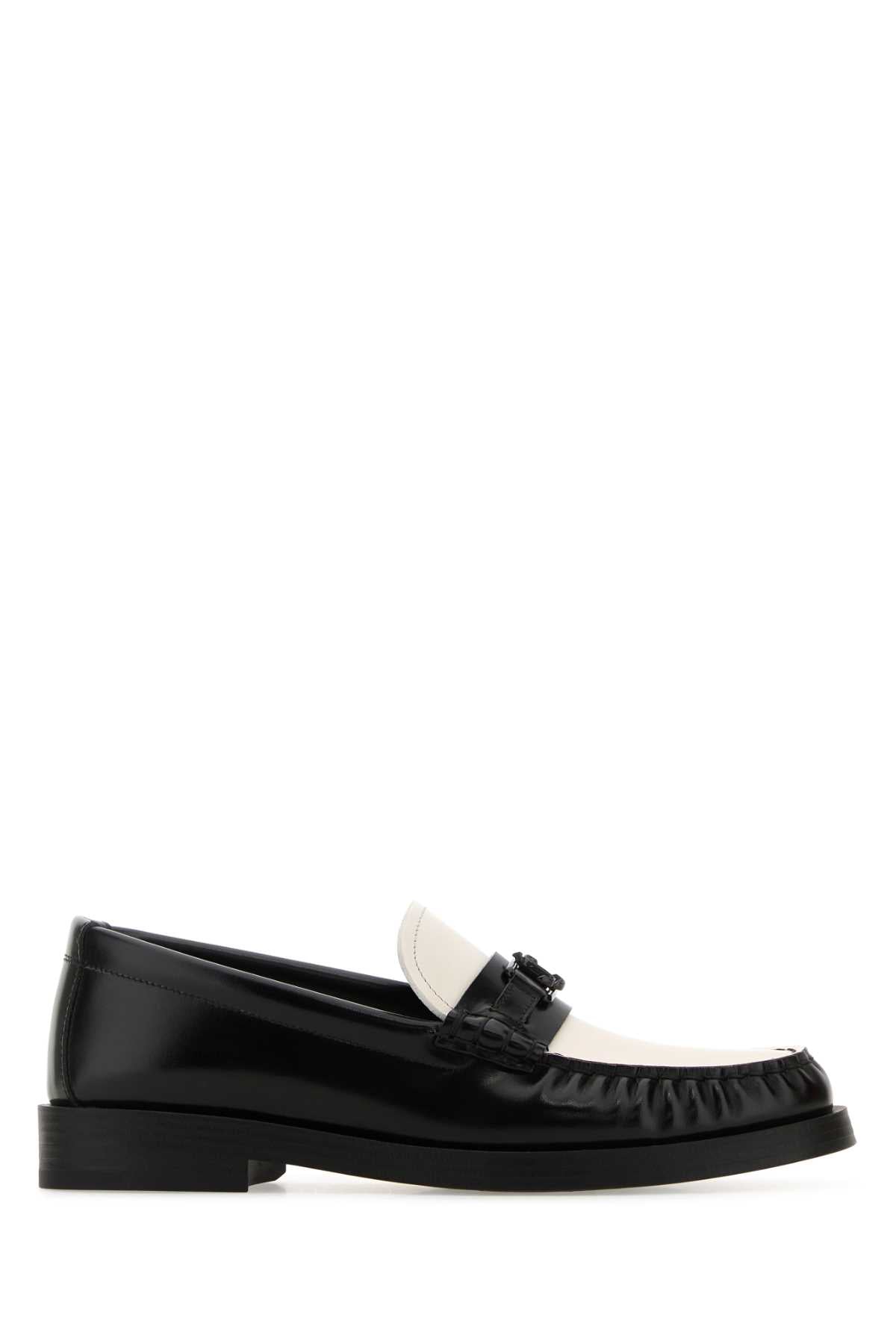 JIMMY CHOO Two-tone Leather Addie Loafers