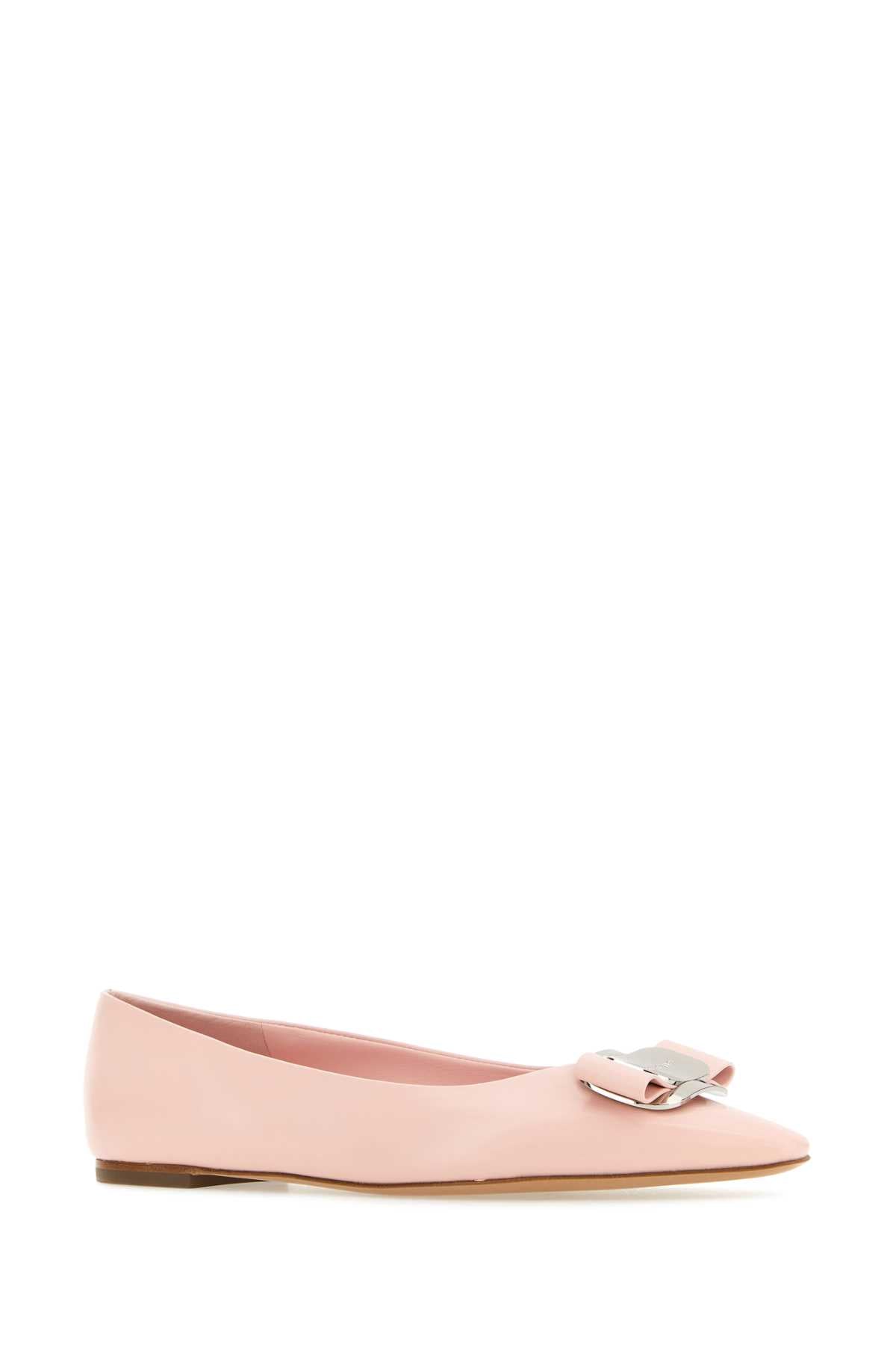 Ferragamo Mini Leather New Vara Ballerinas for Women