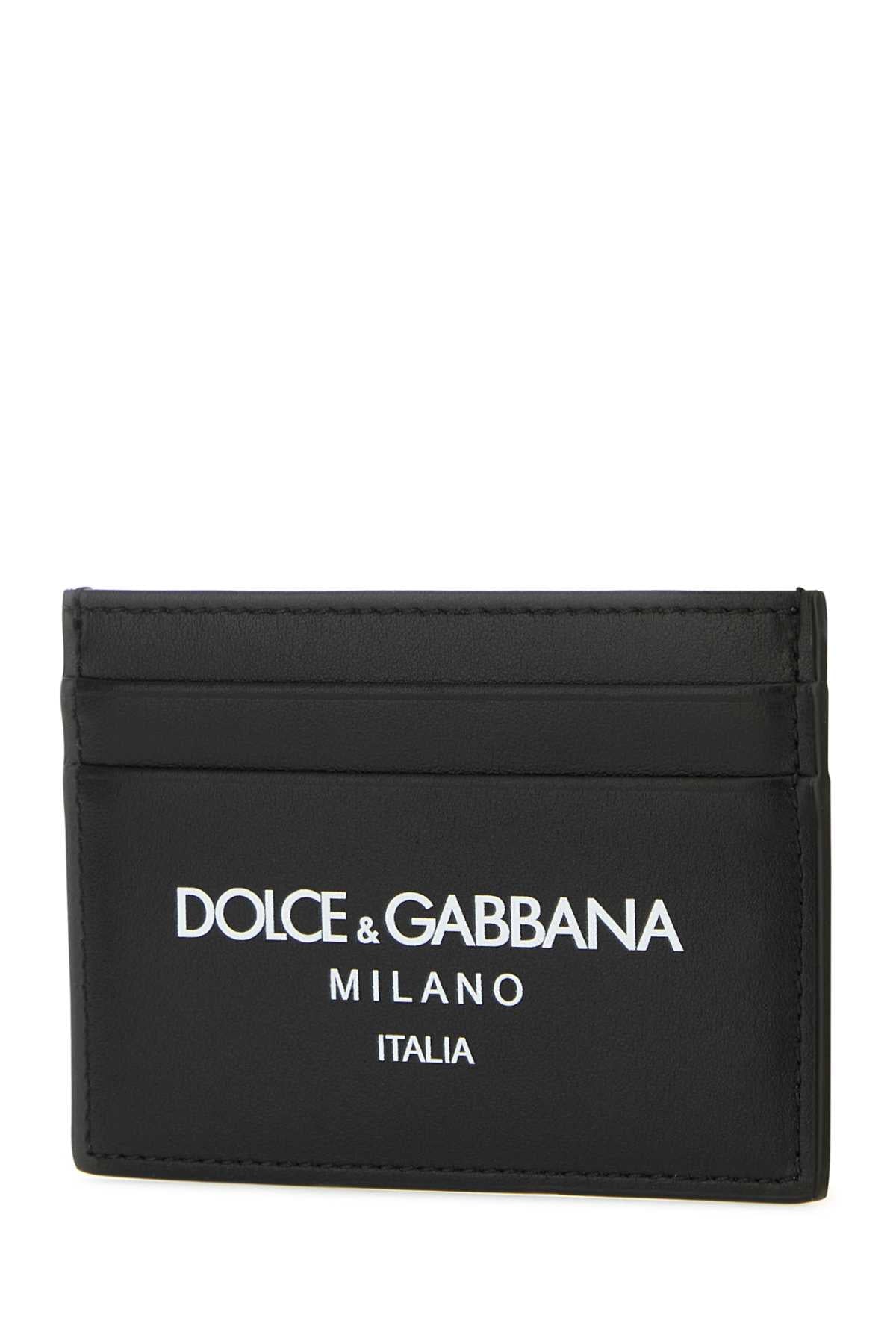 DOLCE & GABBANA Mini Leather Card Holder - FW24 Collection