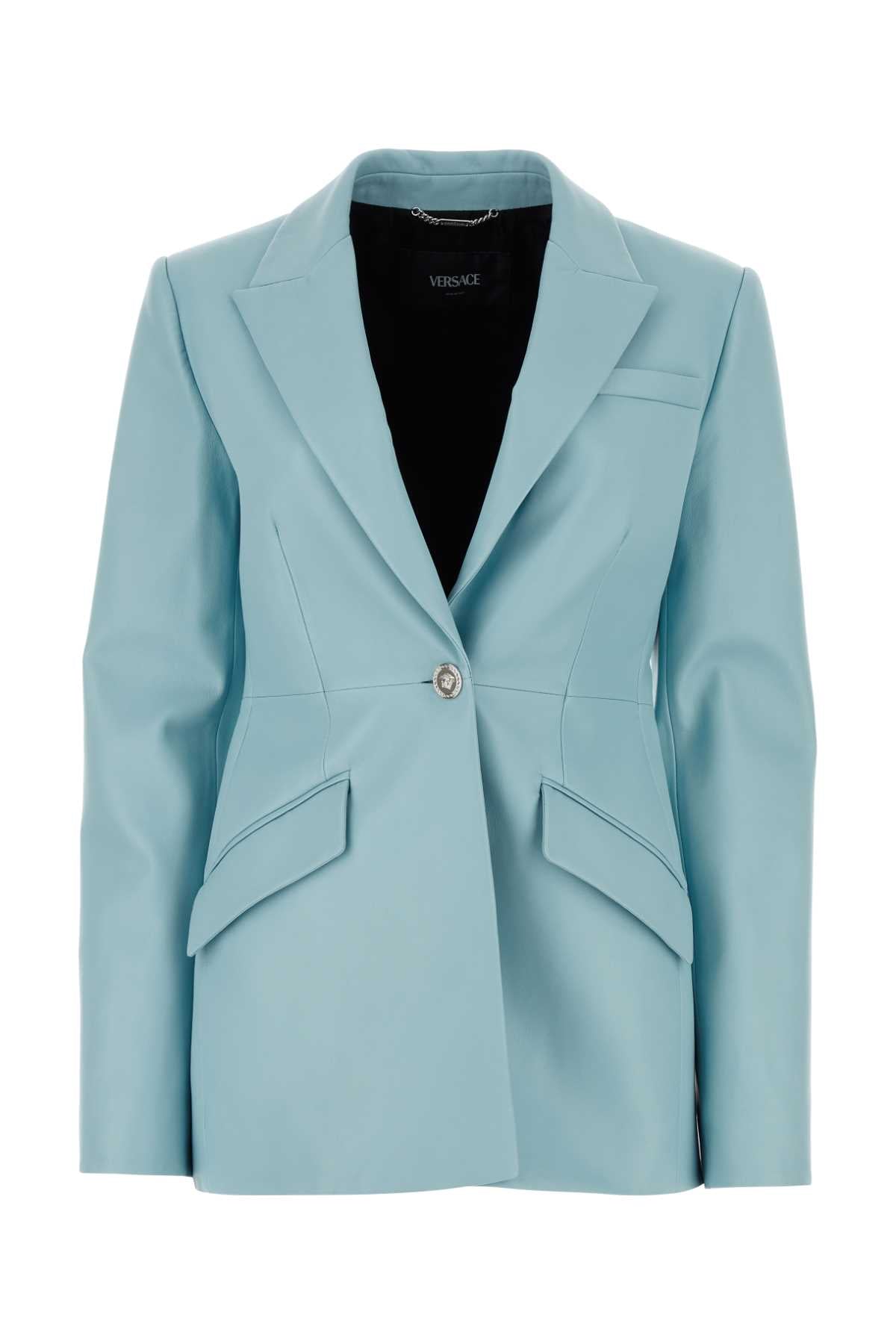 VERSACE Light Leather Blazer for Women