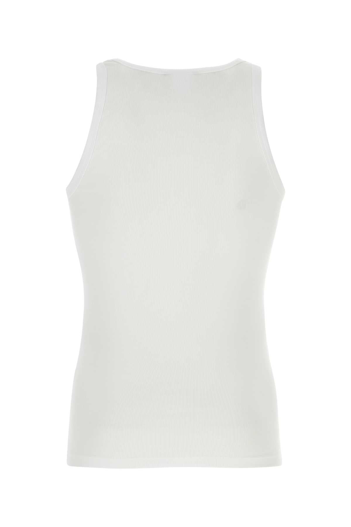 VERSACE Stretch Cotton Tank Top for Men