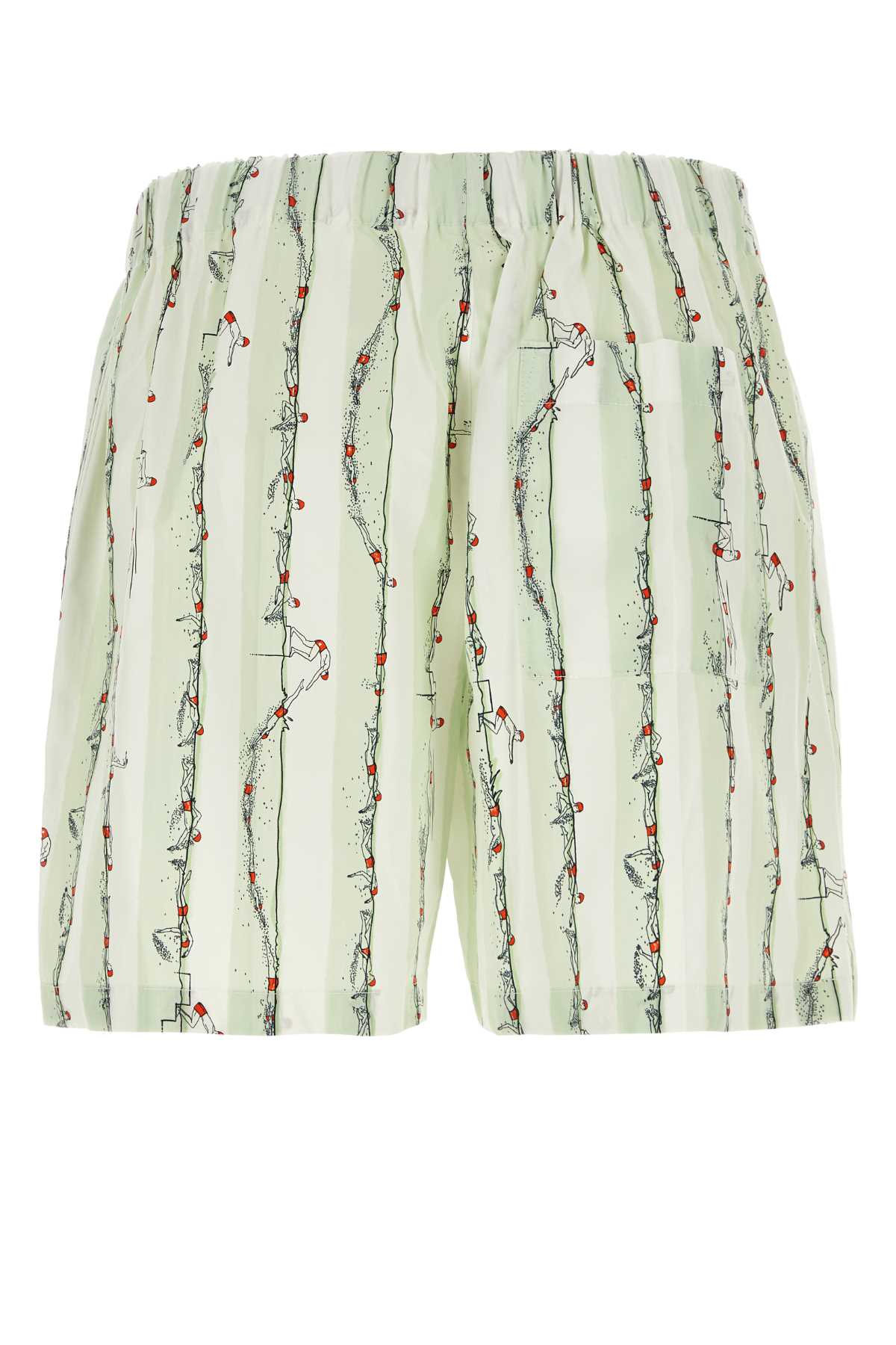 BOTTEGA VENETA Printed Poplin Bermuda Shorts for Men - Perfect for Summer Activities