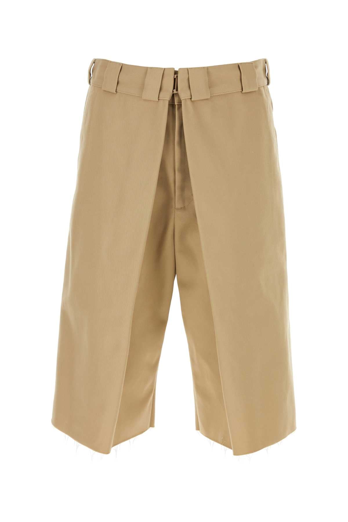 GIVENCHY Cappuccino Polyester Blend Bermuda Shorts - Mini Size