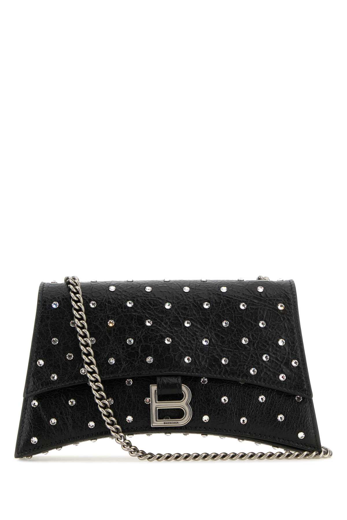 BALENCIAGA Mini Leather Crush XS Shoulder Handbag