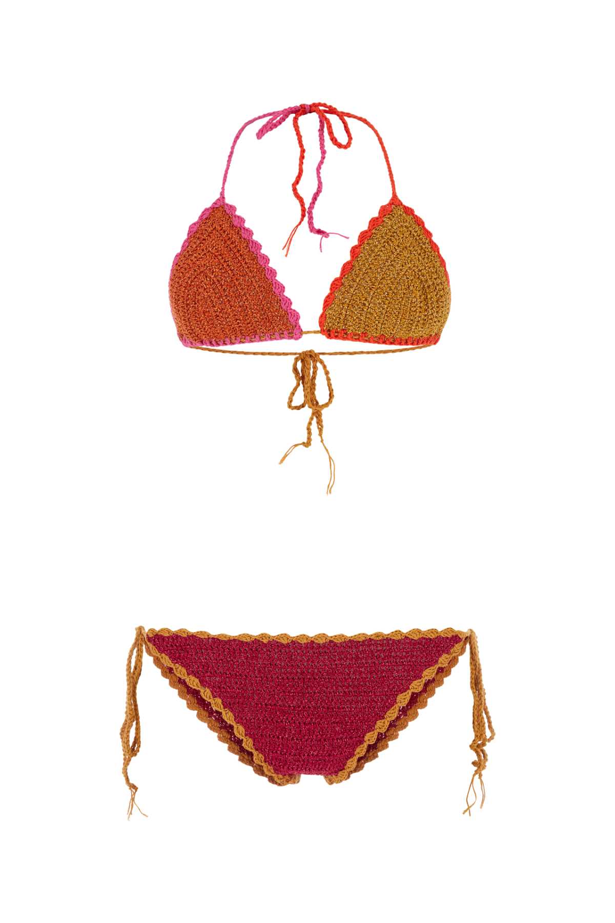ROSE CARMINE Mini Multicolor Crochet Bikini
