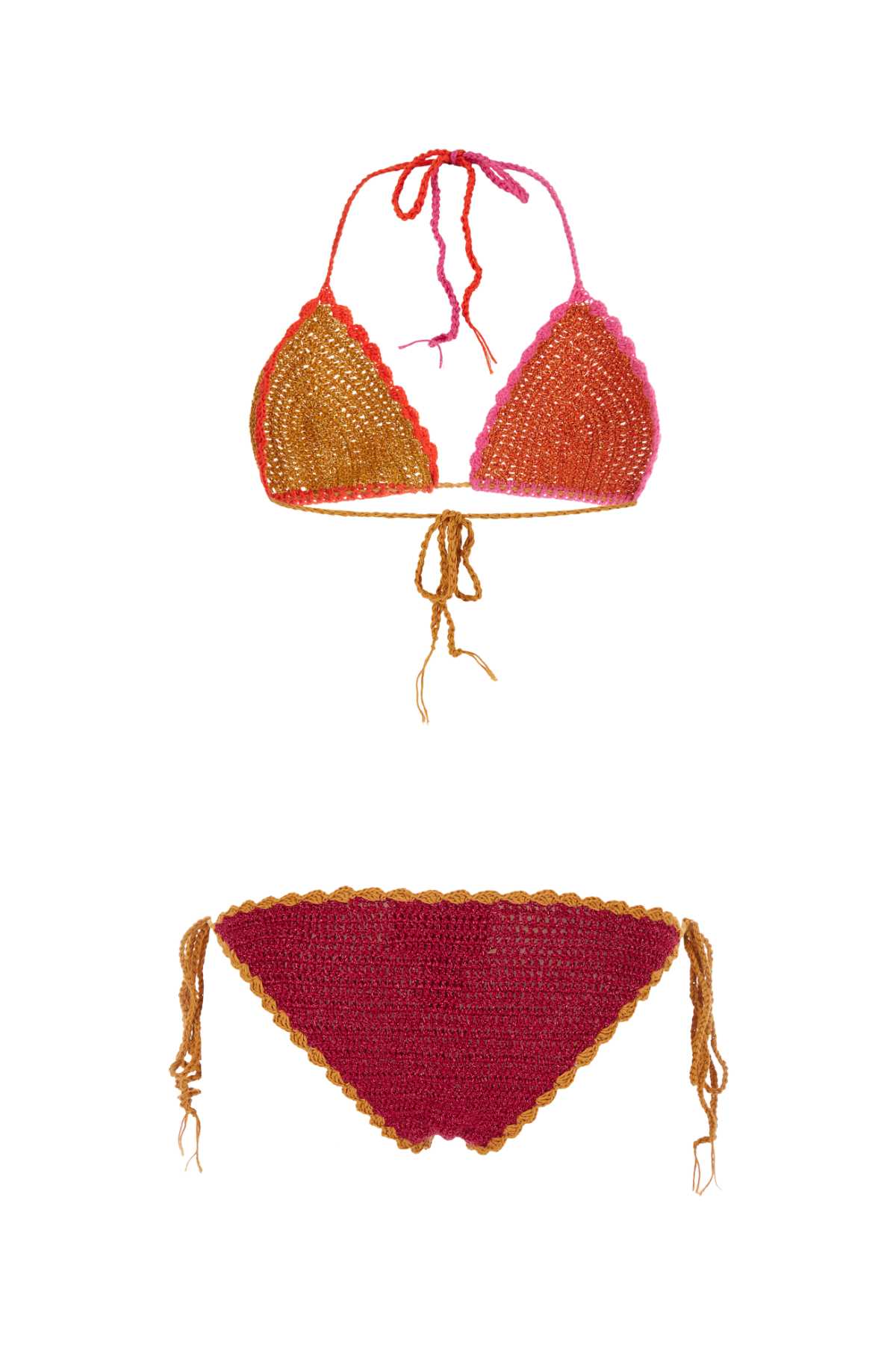 ROSE CARMINE Mini Multicolor Crochet Bikini