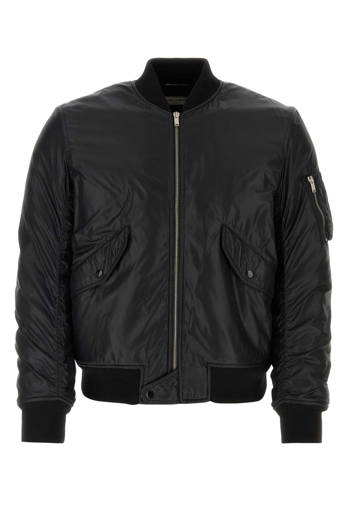 SAINT LAURENT Men's Nylon Bomber Jacket