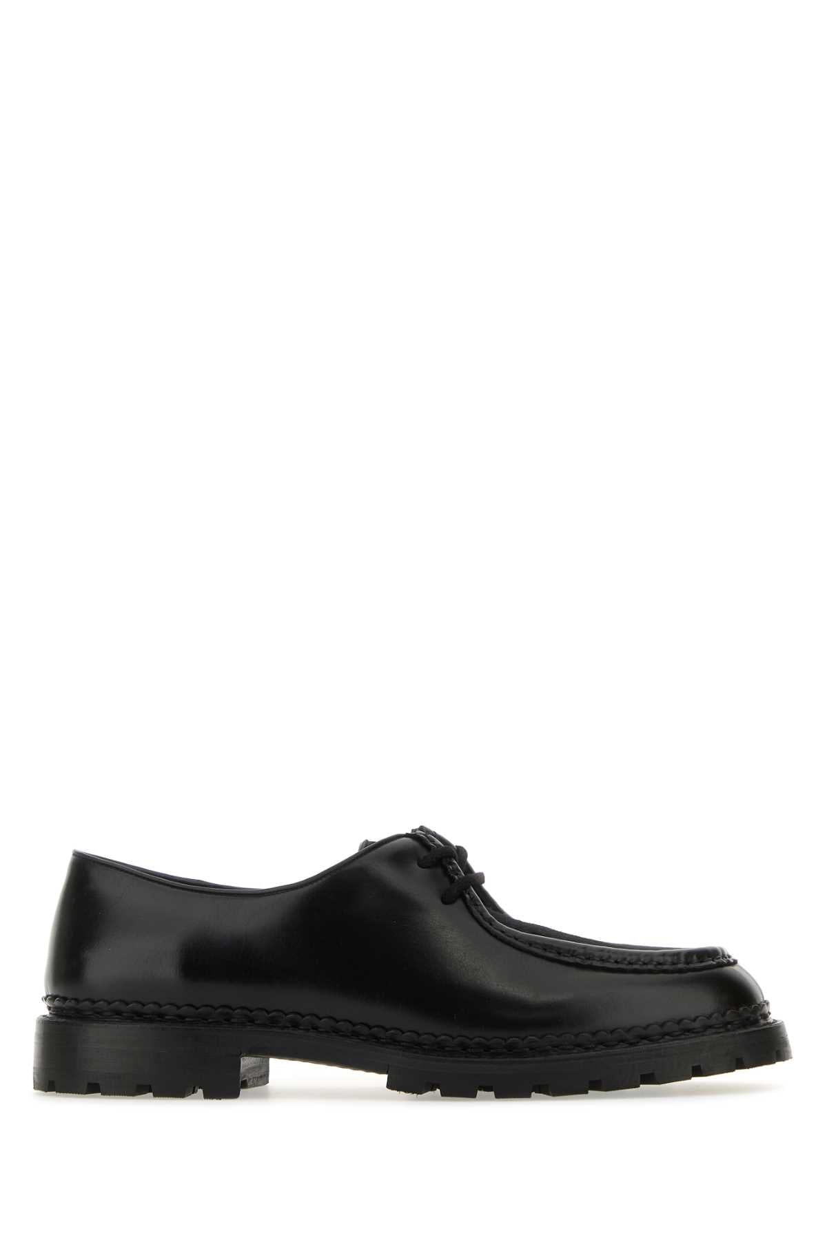 SAINT LAURENT Luxurious Leather Lace-Up Shoes for Men