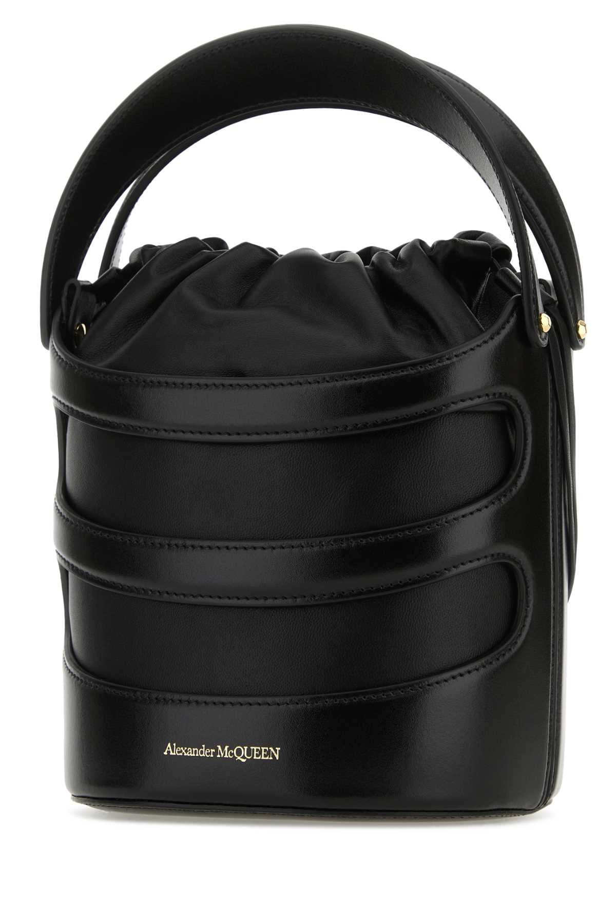 ALEXANDER MCQUEEN Mini Leather The Rise Bucket Handbag