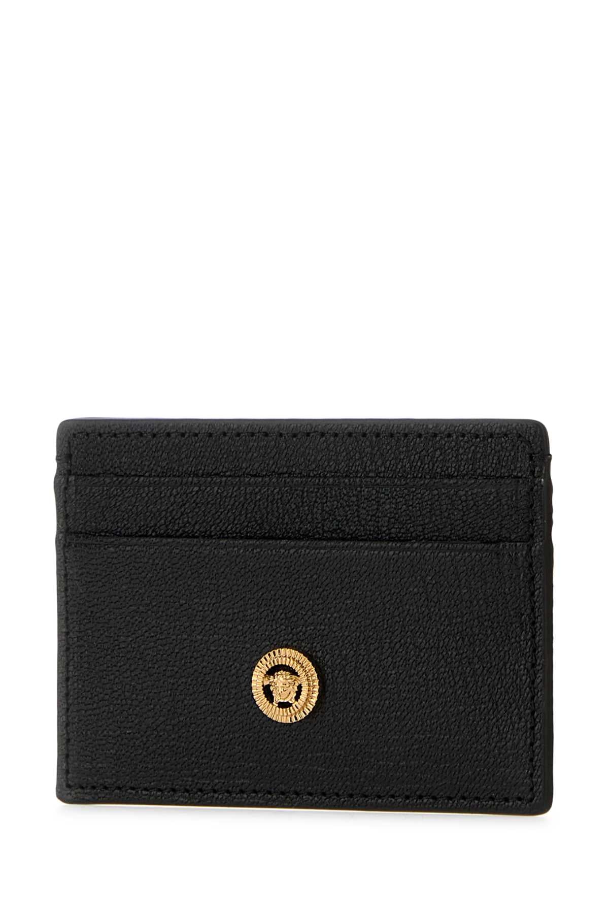 VERSACE Mini Leather Medusa Biggie Card Holder