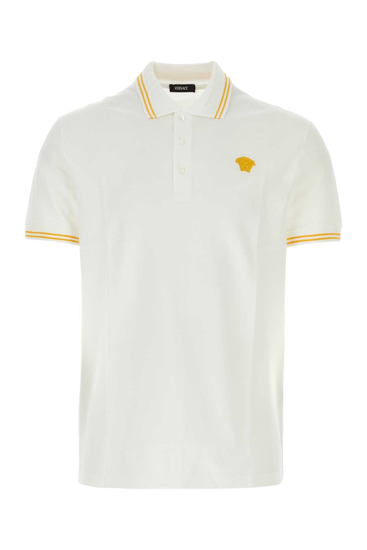VERSACE Men's Tailored Pique Polo Shirt - Size 48 IT