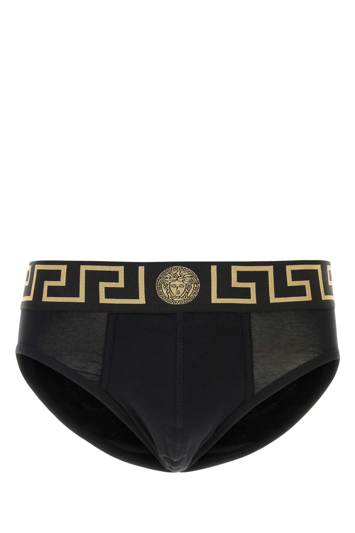 VERSACE Stretch Cotton Briefs for Men - FW25 Collection