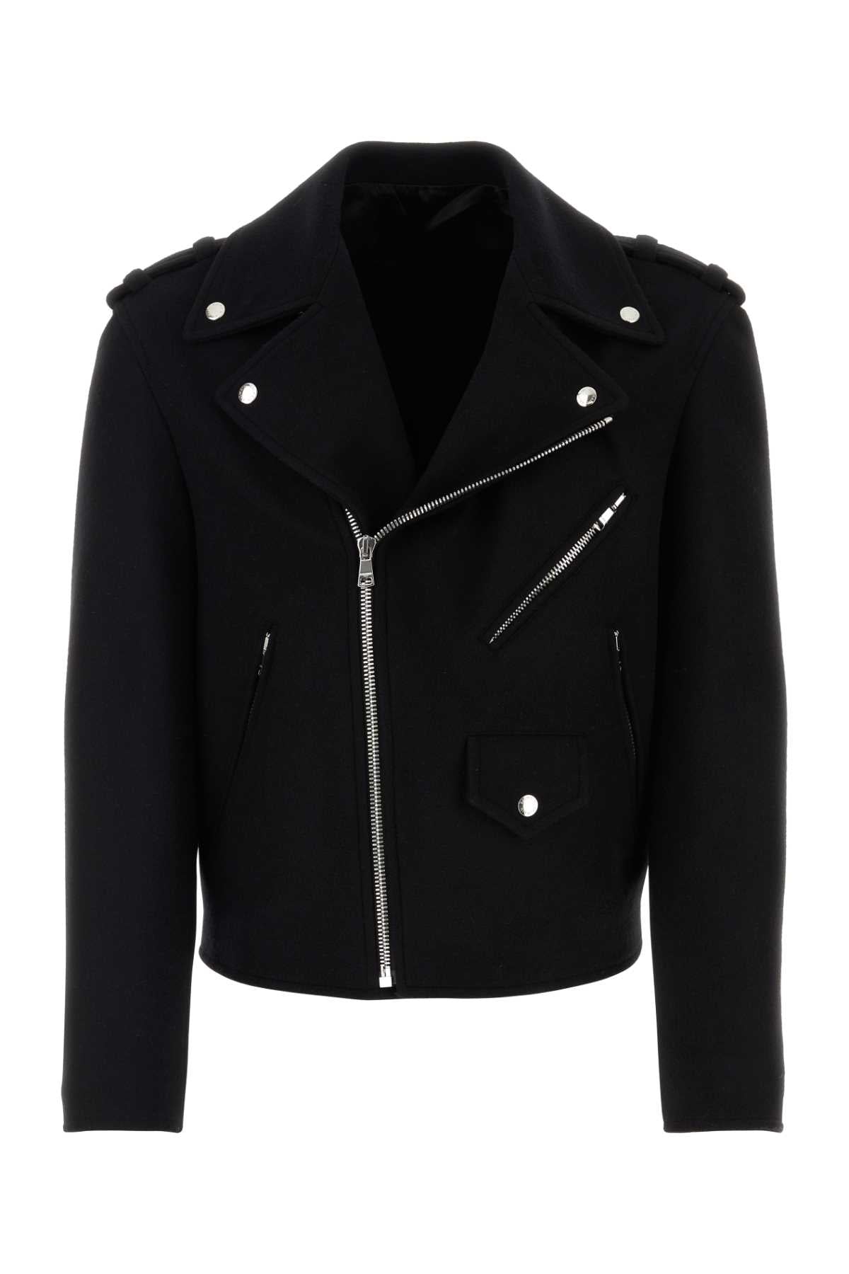 BALMAIN Slim Fit Felt Jacket for Men