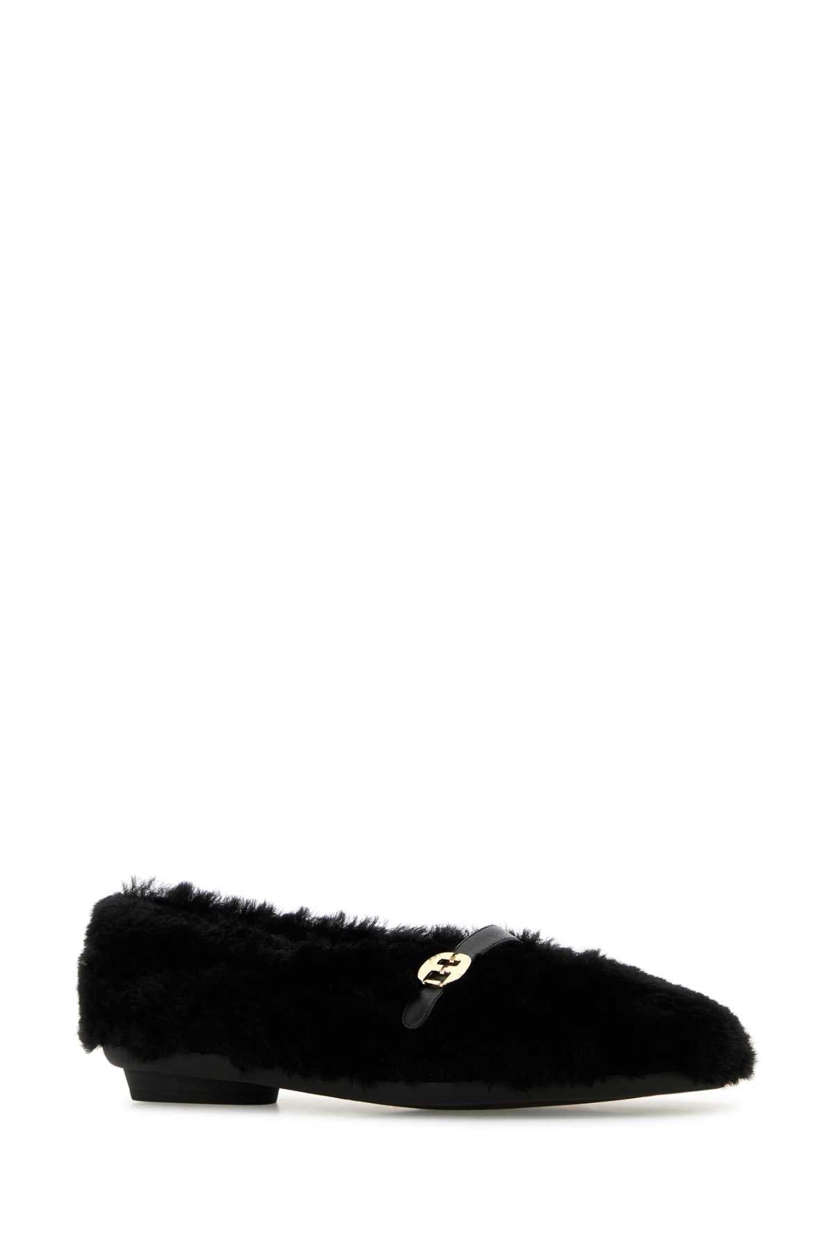 Ferragamo Shearling Noella Ballet Flats for Women