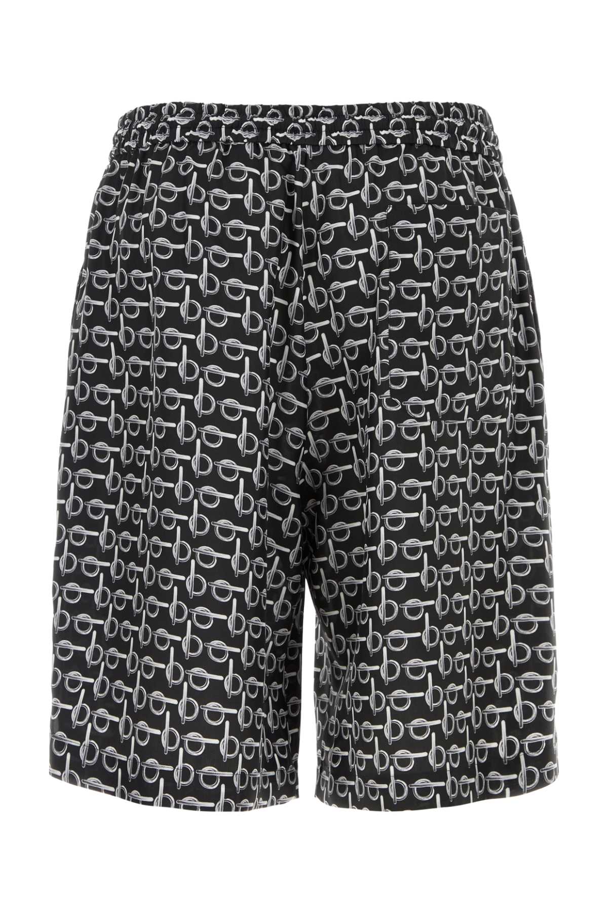 BURBERRY Printed Silk Bermuda Shorts - Trendy Mini Length for Men