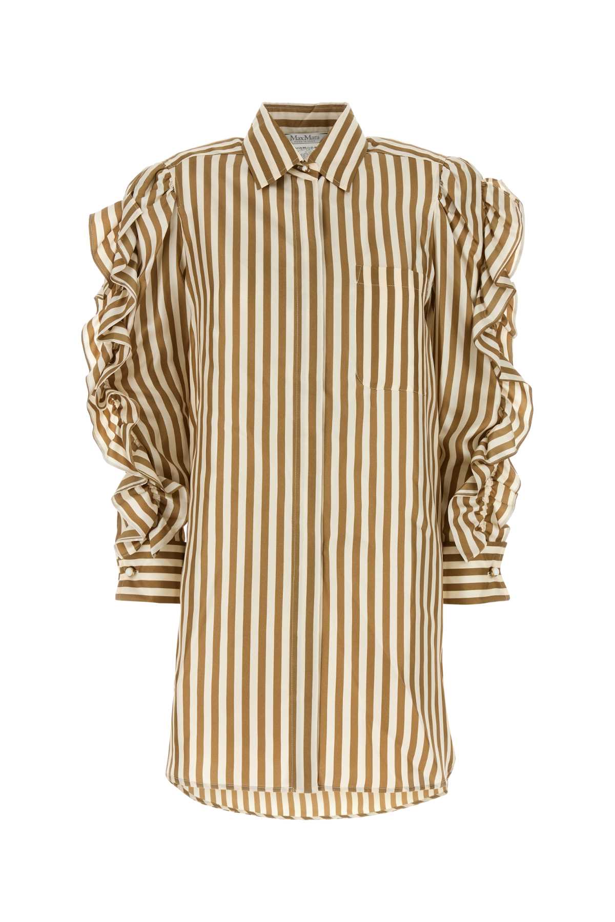 MAX MARA Silk Printed Manna Shirt Dress