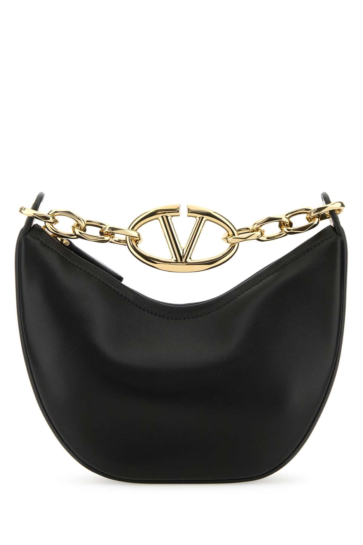 VALENTINO GARAVANI Mini Leather Hobo Handbag with VLogo Moon Detail