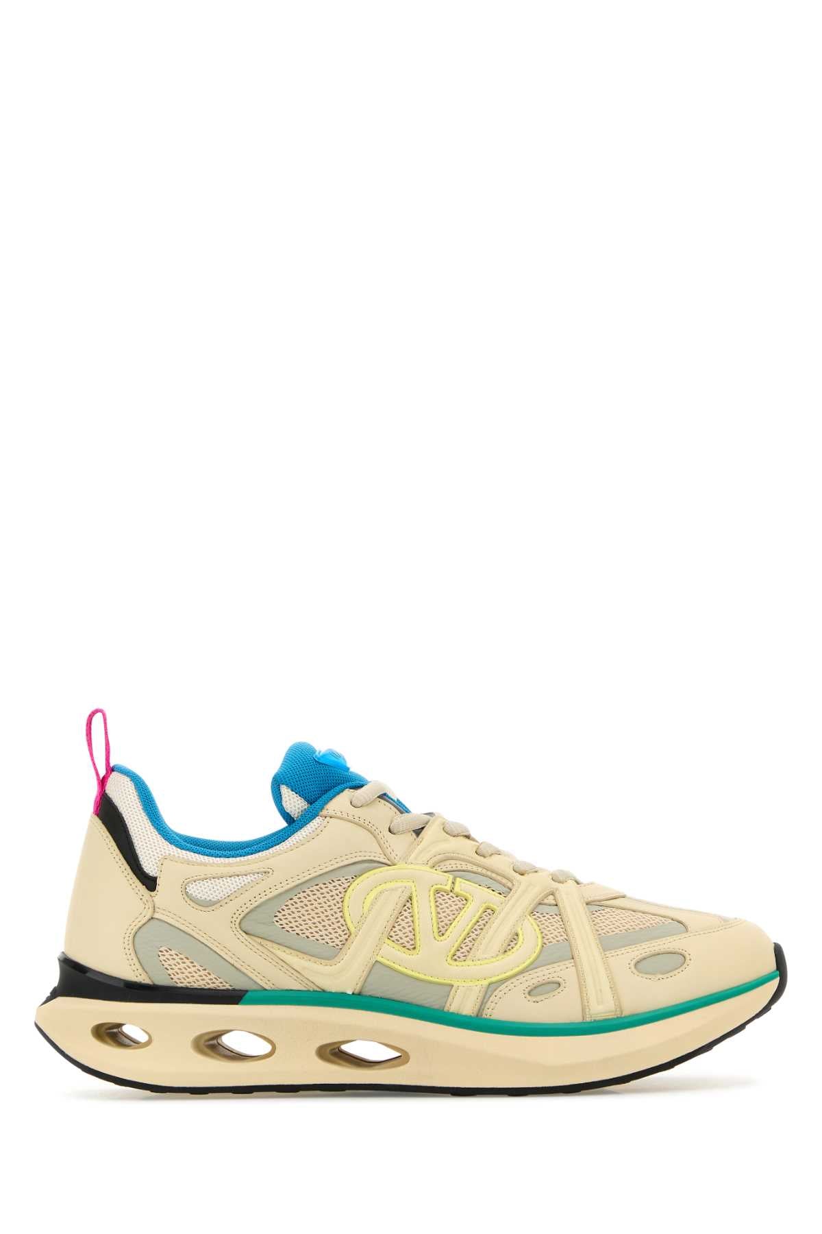 VALENTINO GARAVANI Multicolor Leather and Fabric VLogo EasyJog Sneaker