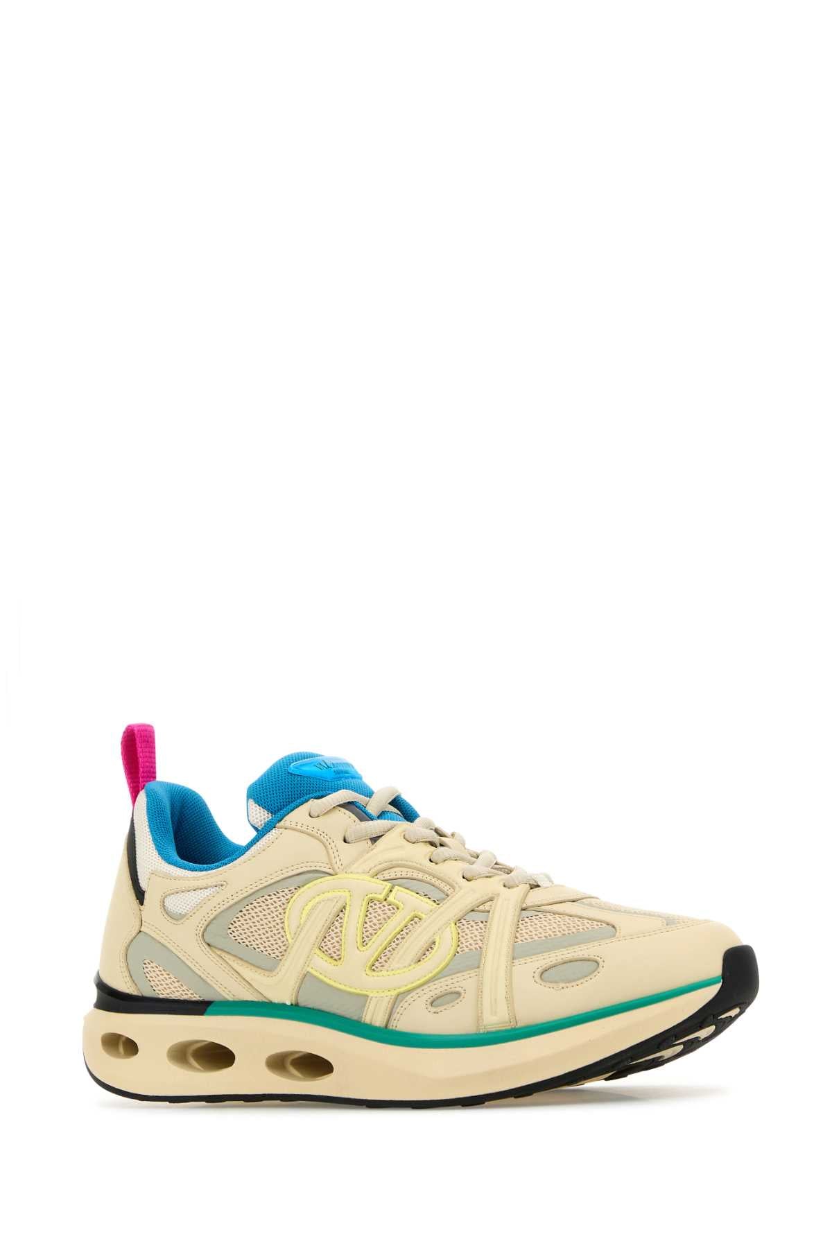 VALENTINO GARAVANI Multicolor Leather and Fabric VLogo EasyJog Sneaker