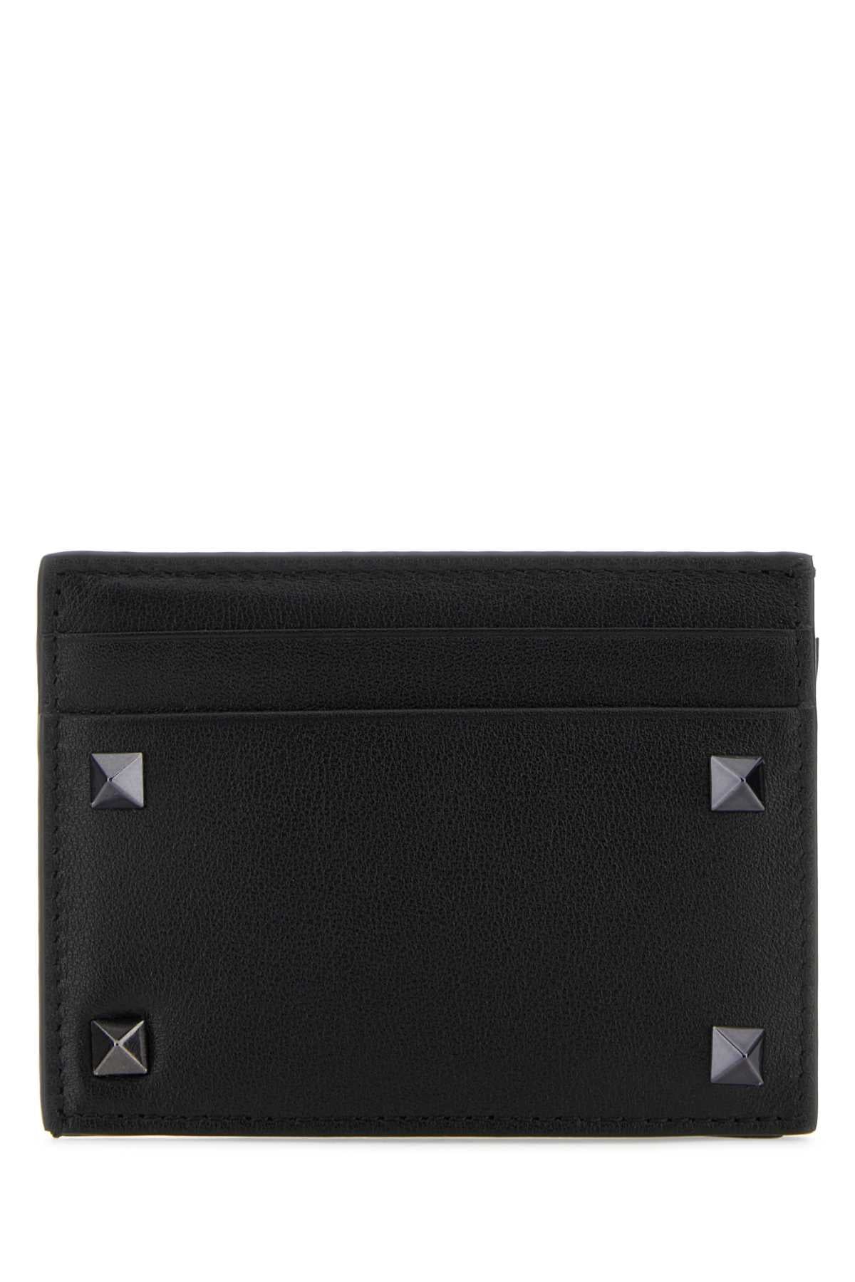 VALENTINO GARAVANI Mini Rockstud Leather Card Holder