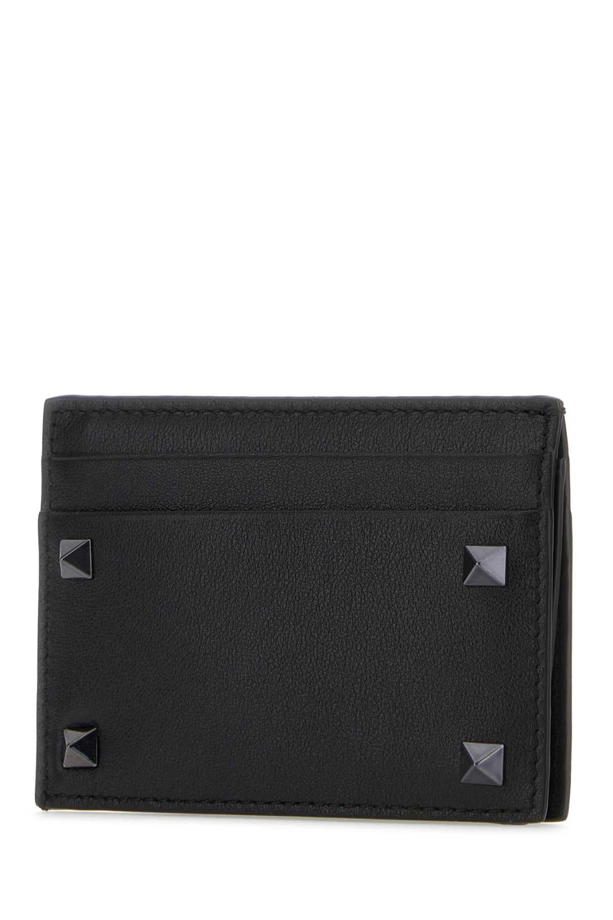 VALENTINO GARAVANI Mini Rockstud Leather Card Holder