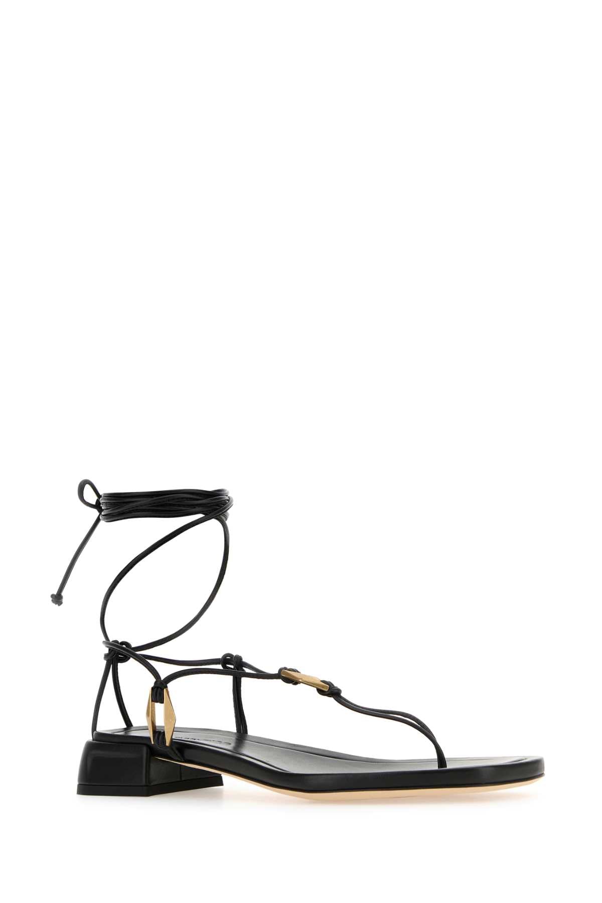 JIMMY CHOO Onyxia Mini Thong Sandals