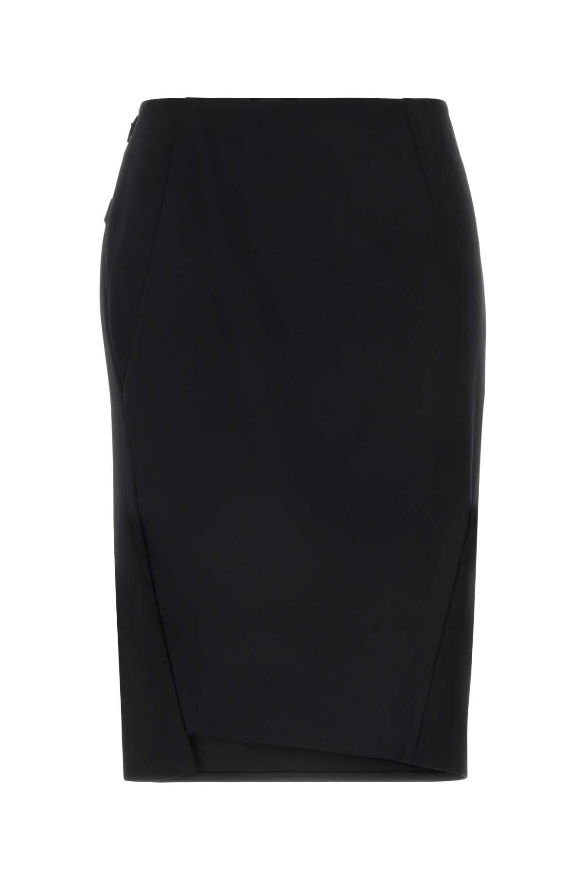 VERSACE Stretch Wool Skirt