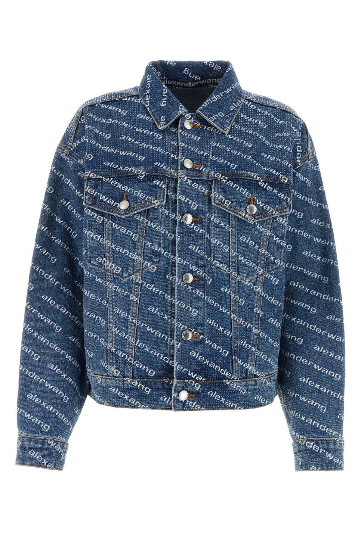 ALEXANDER WANG Oversized Printed Denim Jacket for Women