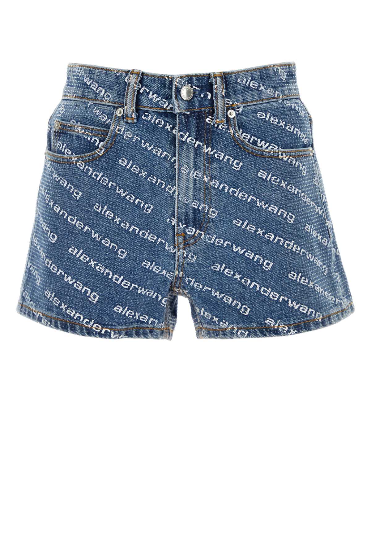 ALEXANDER WANG Printed Denim Mini Shorts for Women