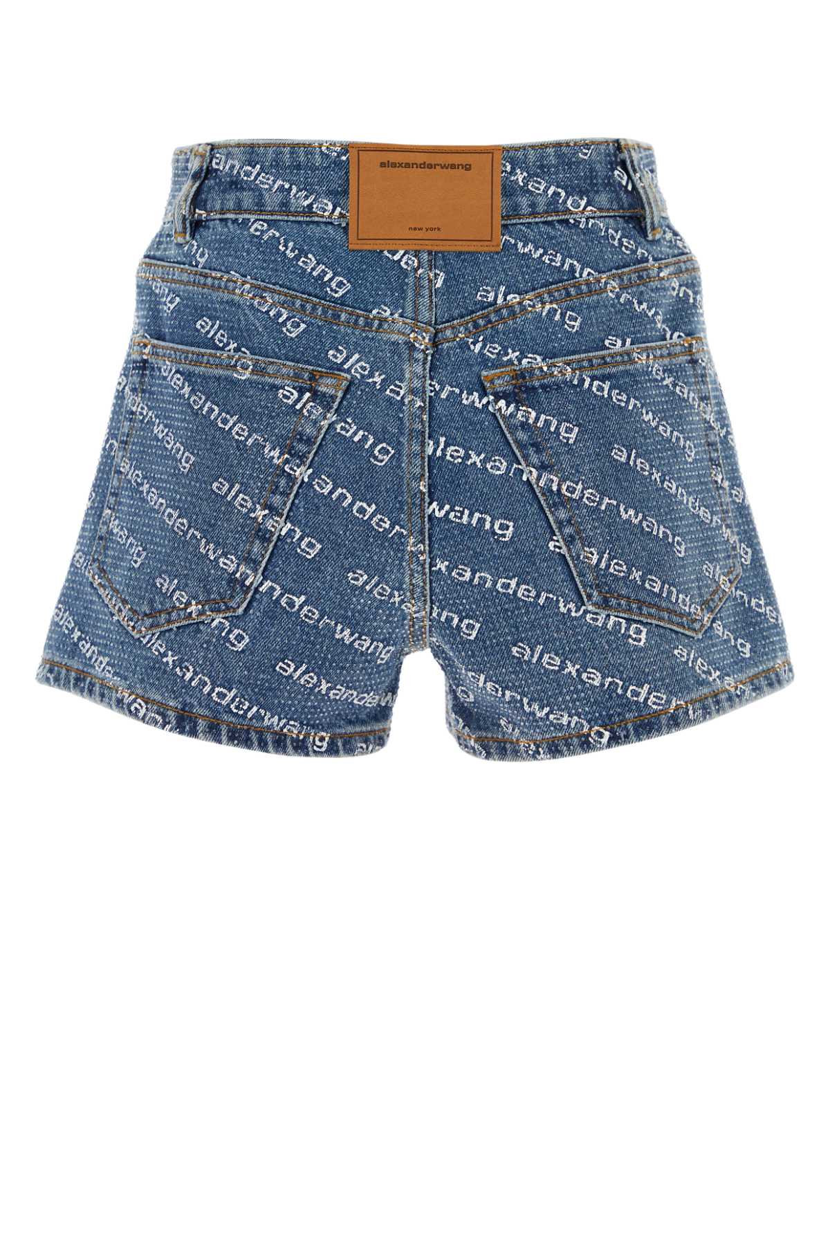 ALEXANDER WANG Printed Denim Mini Shorts for Women