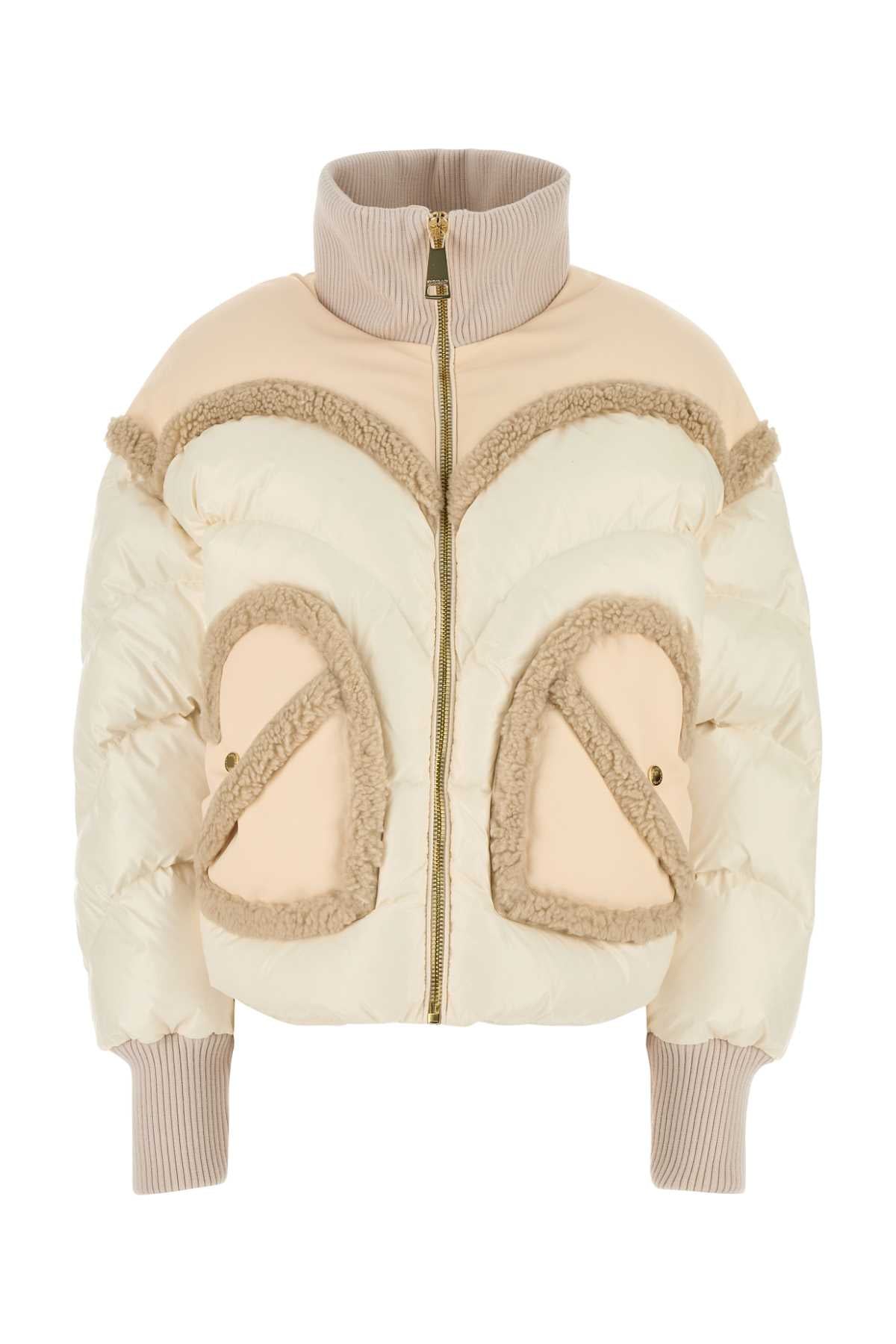 KHRISJOY Ivory Mini Nylon Down Jacket
