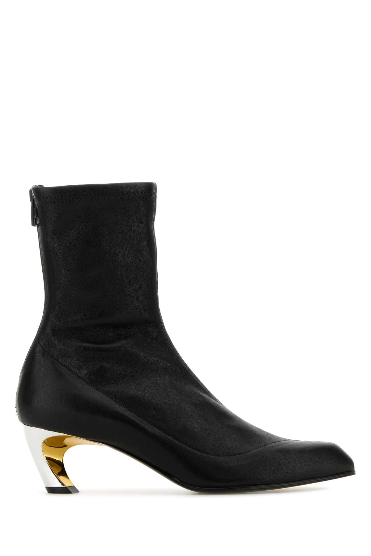 ALEXANDER MCQUEEN Mini Leather Armadillo Ankle Boots with 5.5 cm Heel