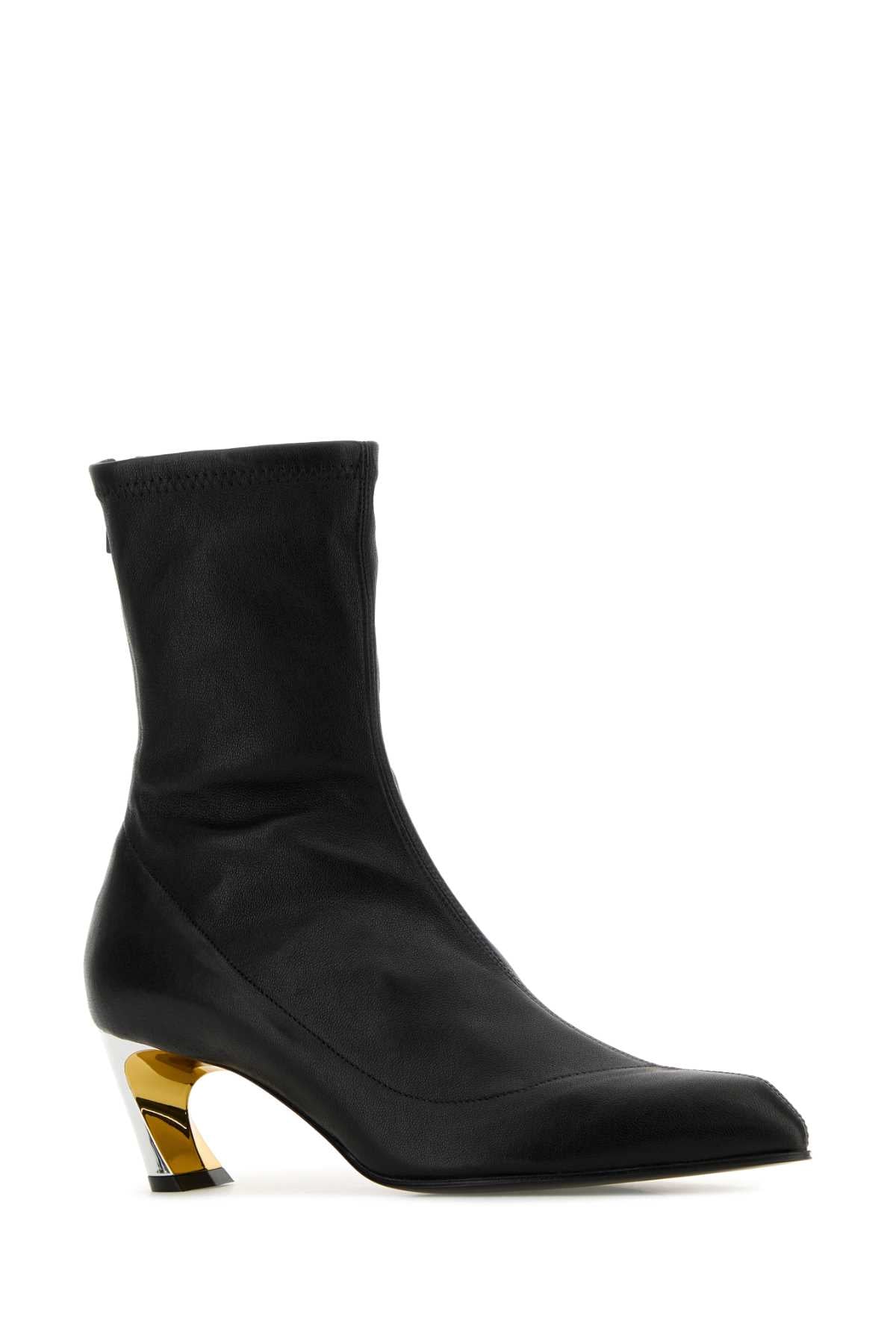 ALEXANDER MCQUEEN Mini Leather Armadillo Ankle Boots with 5.5 cm Heel