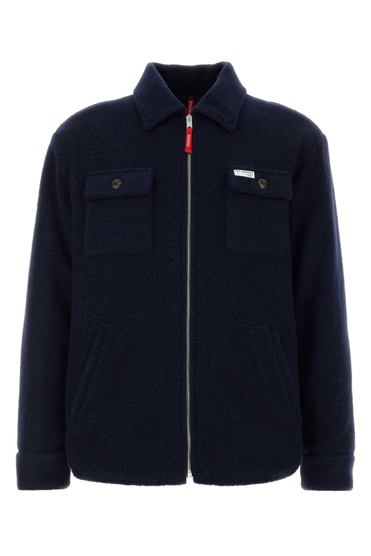 FAY Wool Blend Jacket for Men - Stylish Layer for 24W Season