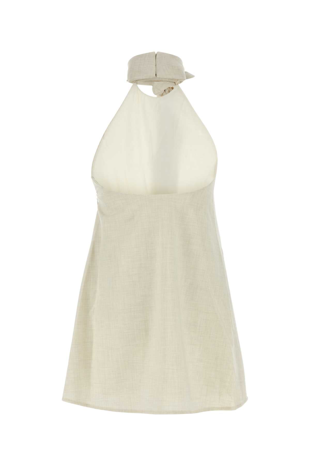 CAMILLA AND MARC Stylish Sand Stretch Polyester Blend Floris Top